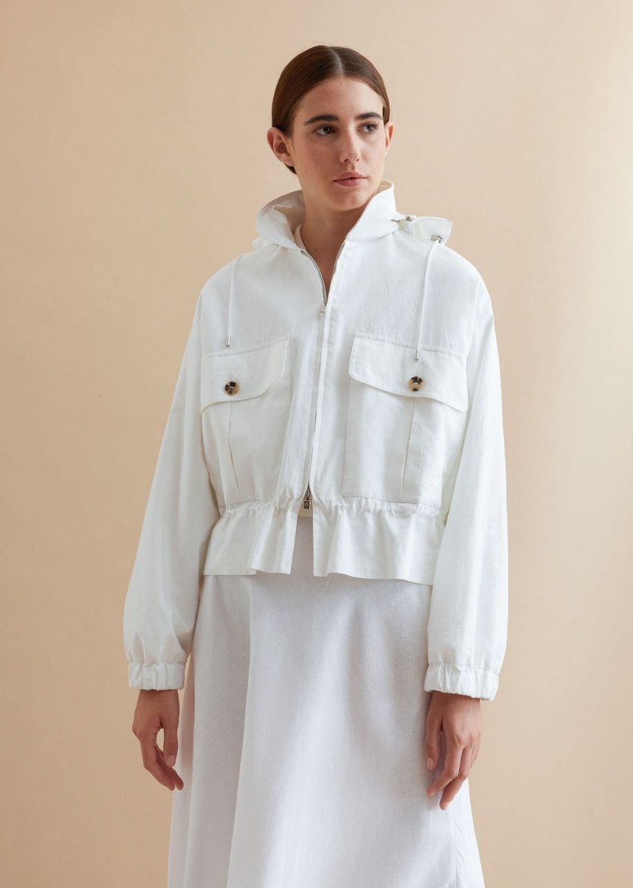 Loro Piana o1srvl11e0424 Jacket in White Size M / US 6-8 / IT 42-44 - 2 Thumbnail