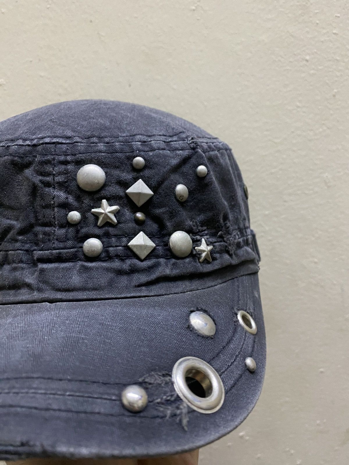 Hysteric Glamour Cadet Hat Poem Sun Faded Studded Distressed Punk y2K style Size ONE SIZE - 3 Thumbnail
