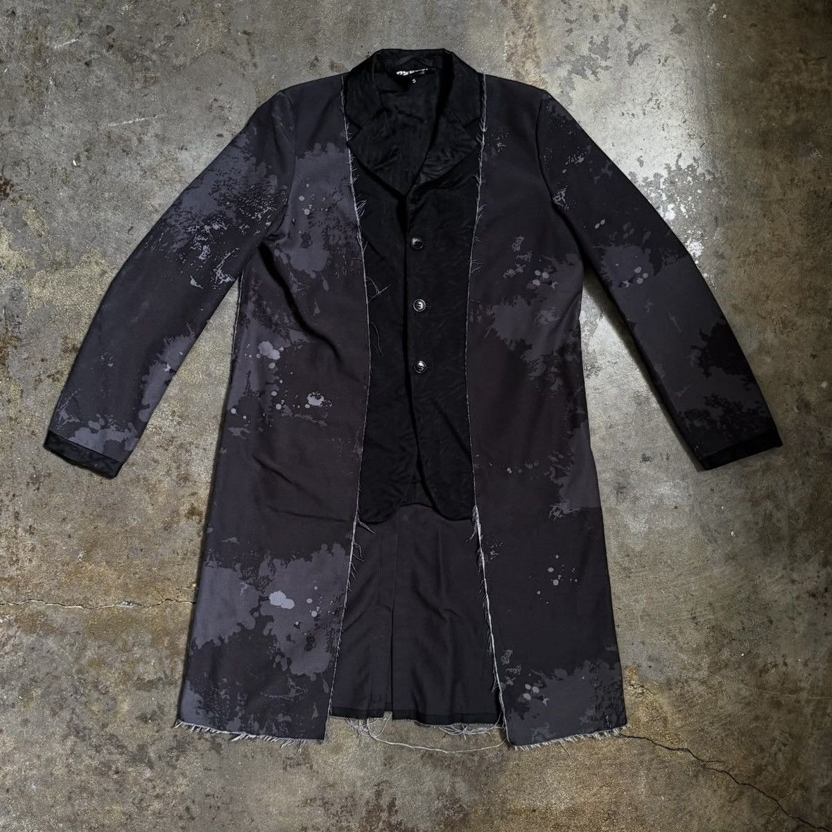 Comme des Garcons COMME DES GARÇONS BLACK MULTI PATTERN TRENCH - BLK/PURPLE -S Size S / US 4 / IT 40 - 1 Thumbnail