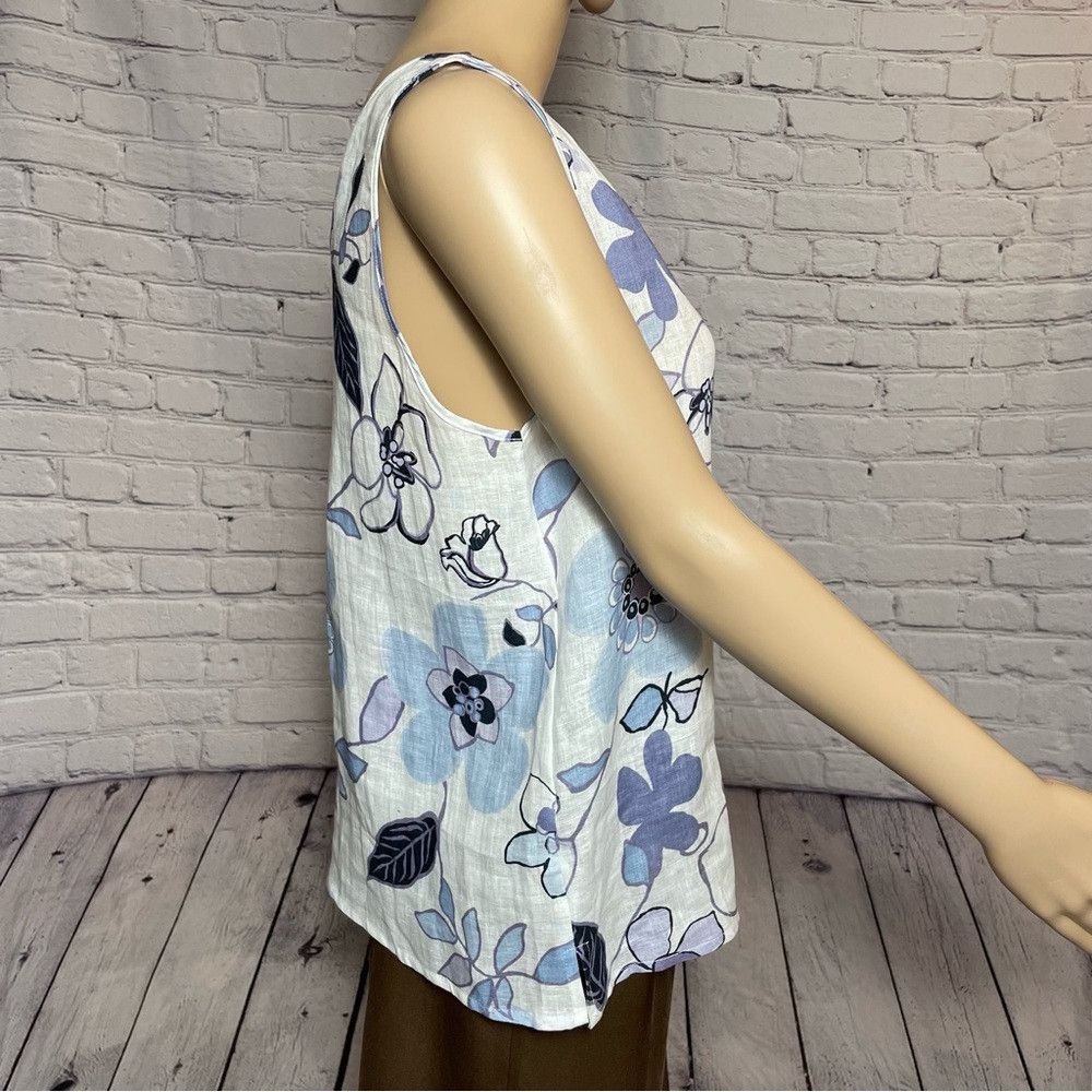 Altea NWT New $257 Altea Floral Linen Top Size 8 Made in Italy Size M / US 6-8 / IT 42-44 - 4 Thumbnail