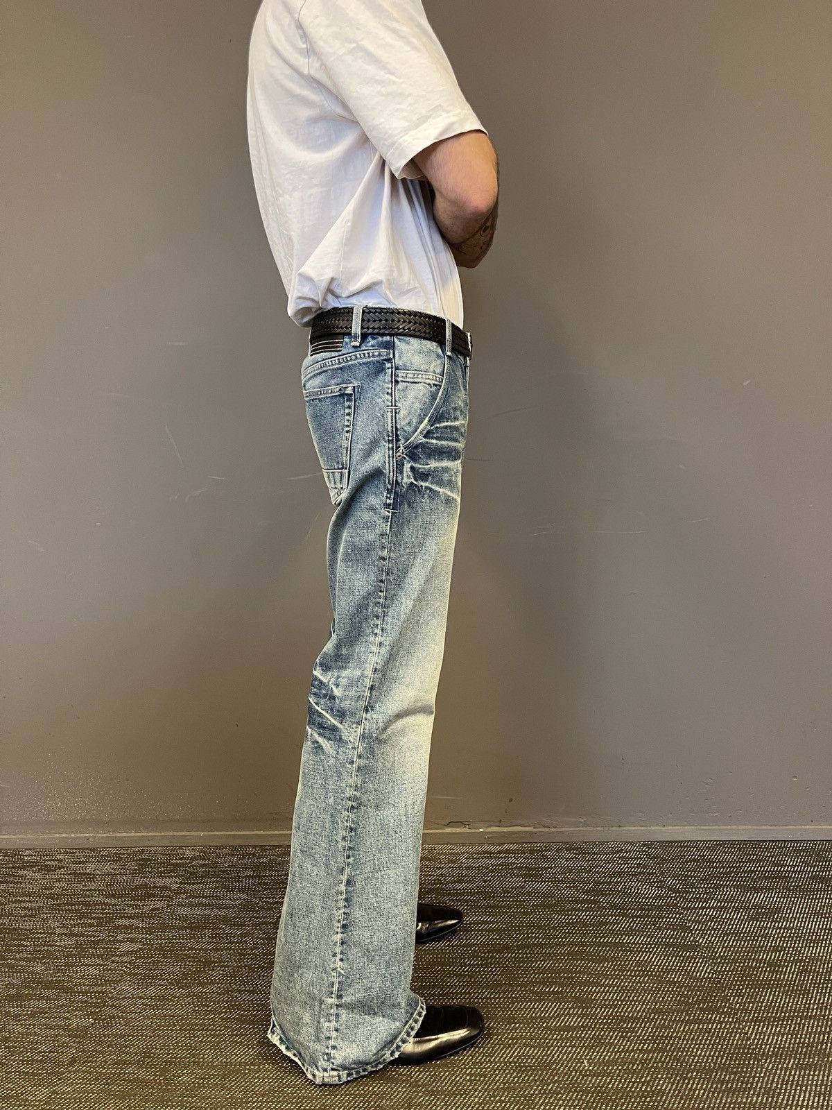 Fax Copy Express “000” Slim Flared Jeans Size 32" / US 10 / IT 46 - 8 Thumbnail