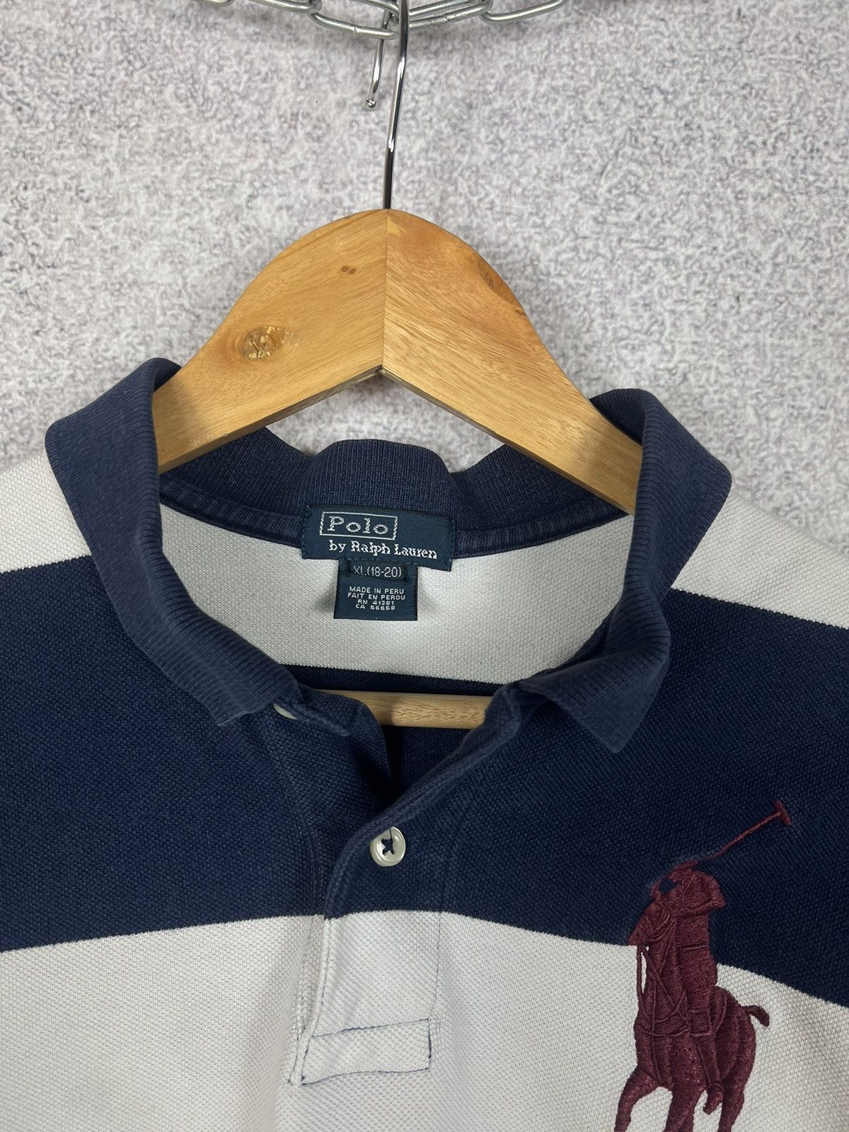 Polo Ralph Lauren Vintage Polo Ralph Lauren Striped Polo Shirt Big Pony Tee Size US S / EU 44-46 / 1 - 4 Thumbnail