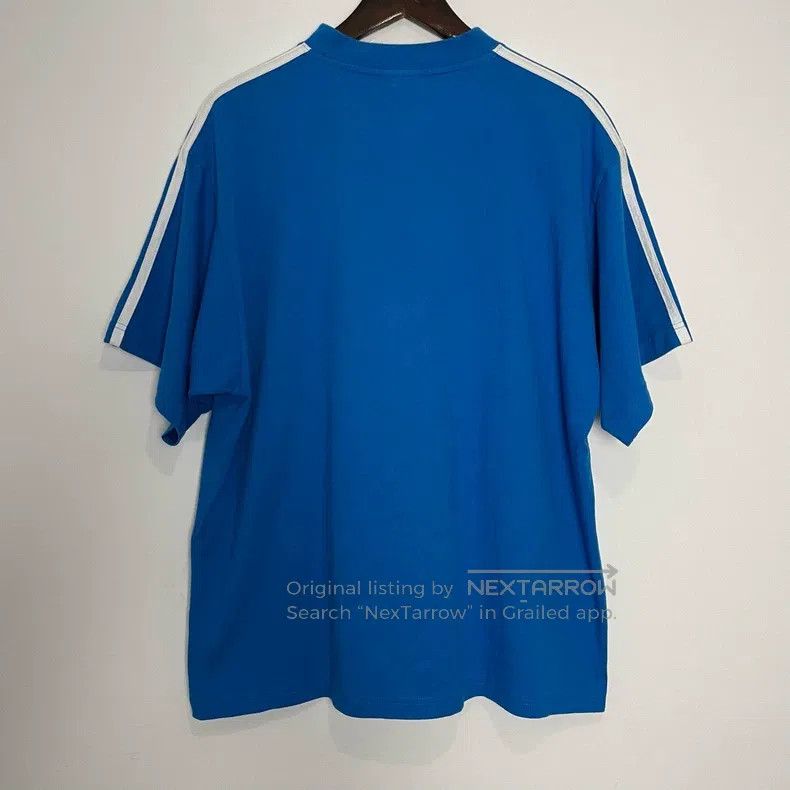 Balenciaga Balenciaga Adidas trefoil striped blue short-sleeved shirt Size US S / EU 44-46 / 1 - 2 Thumbnail