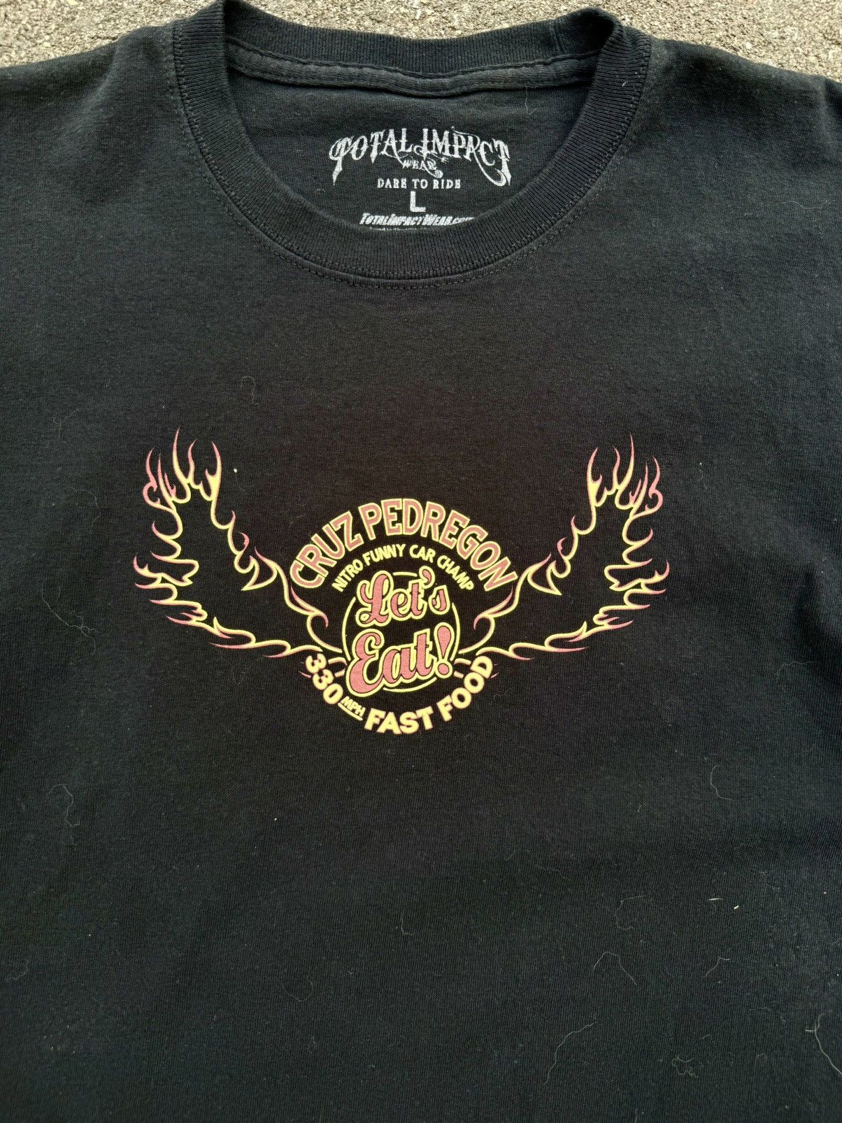 Vintage Black & Orange Cruz Pedregon Drag Racing Shirt/Skate Tee Size US L / EU 52-54 / 3 - 4 Thumbnail