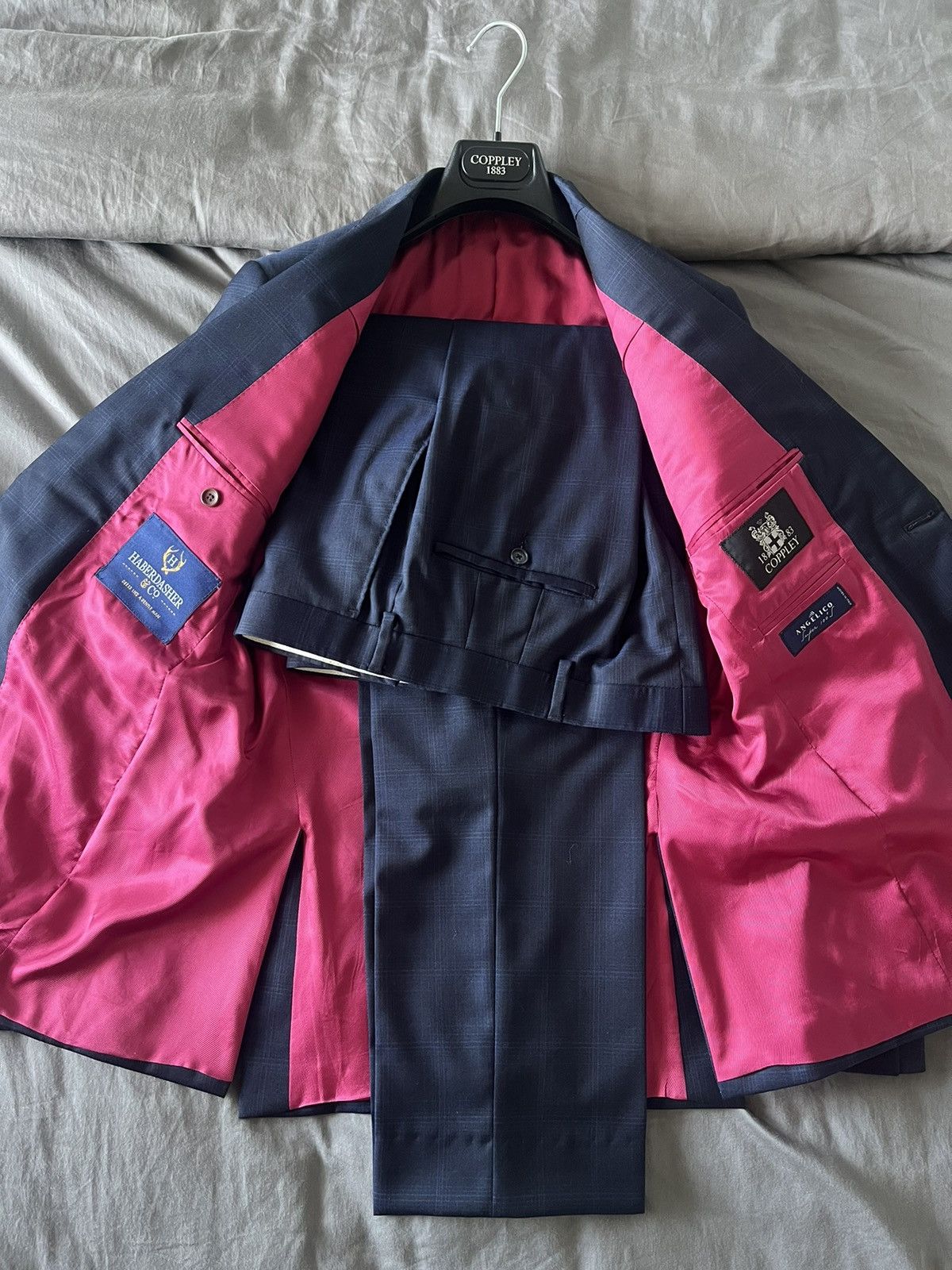 Coppley Coppley MTM Prince of Wales Suit Size 38R - 2 Thumbnail