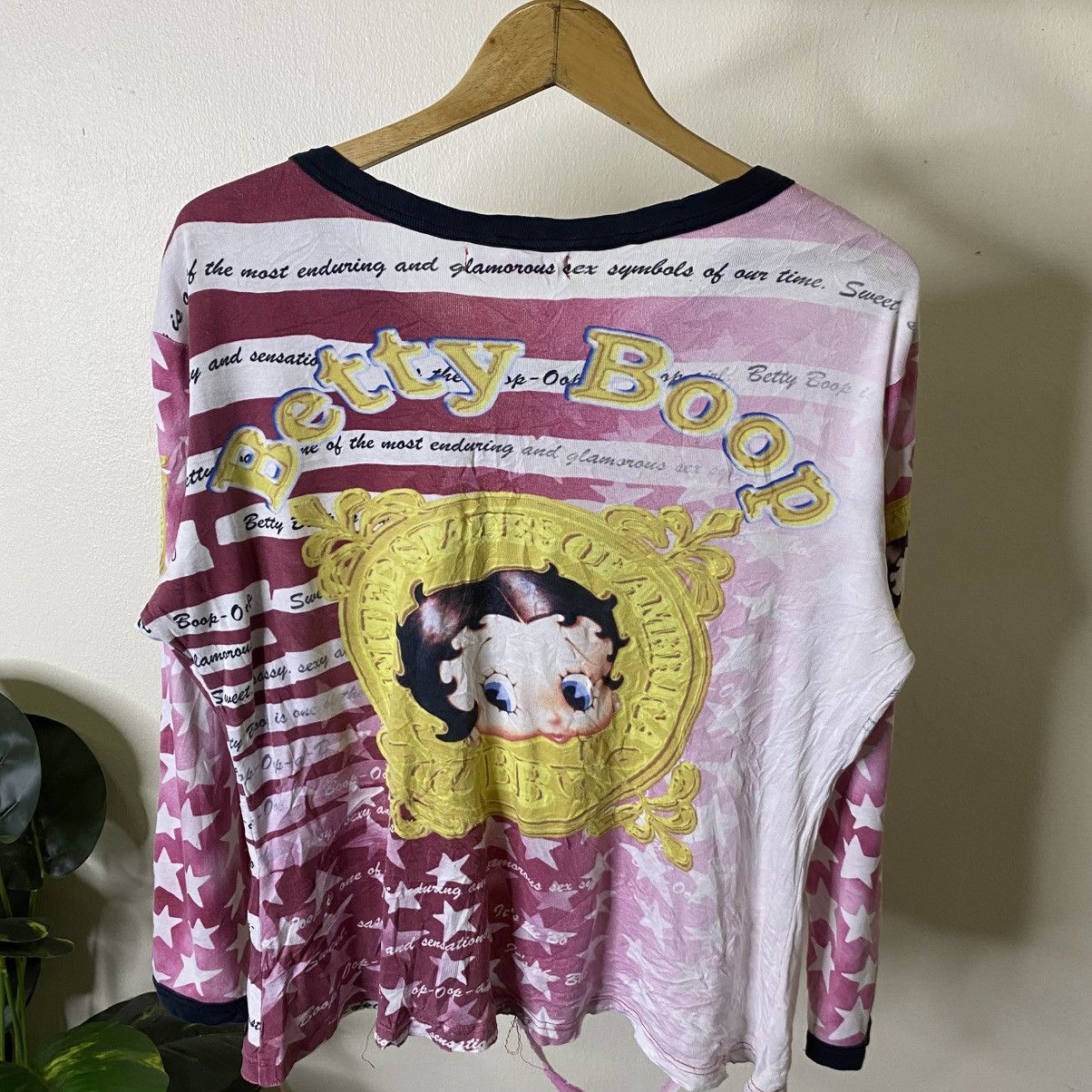 Vintage Vintage 1990s Betty Boop AOP LS Women T Shirt Size M / US 6-8 / IT 42-44 - 9 Thumbnail