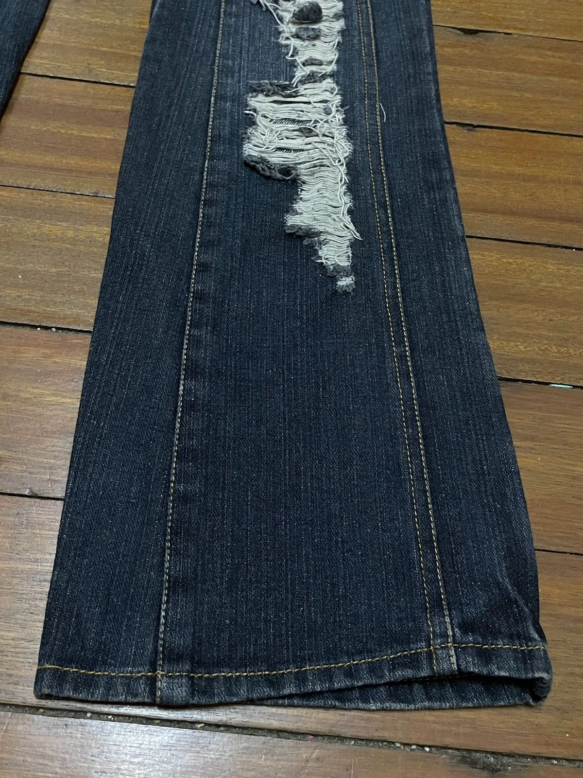 Le Grande Bleu (L.G.B.) Very Rare Vintage Brand Sexpot Revenge Flared Jeans 1990s Size US 31 - 6 Thumbnail