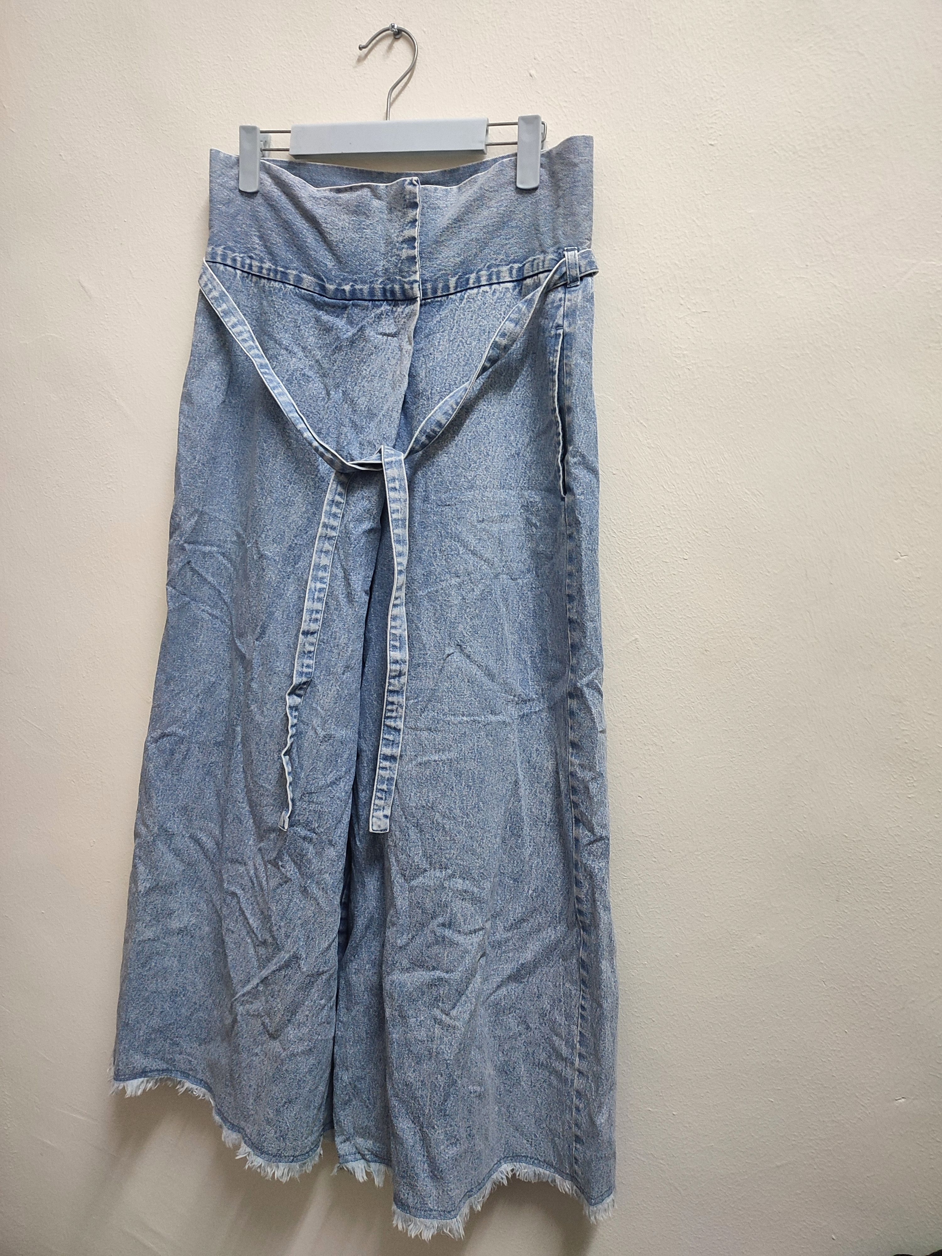 Japanese Brand Vintage Back Number Wide Leg Culottes Denim Size US 30 / EU 46 - 2 Thumbnail