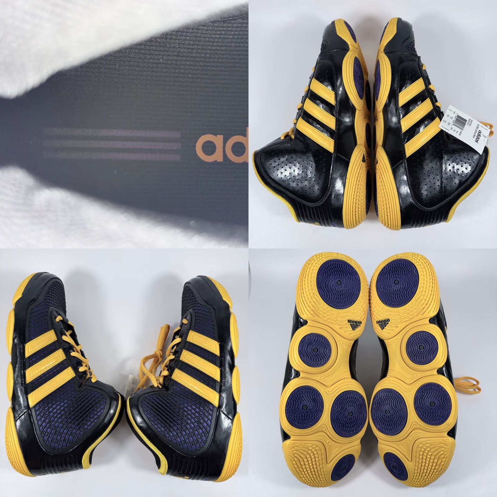 Adidas Adidas AS SMU Adipure Mono Basketball Shoes Men Black Gold Sneakers - 15 Size US 15 / EU 48 - 8 Thumbnail
