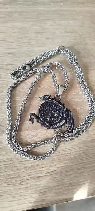 Jewelry Tree of Life and dragon Pendant Necklace Size ONE SIZE - 9 Thumbnail