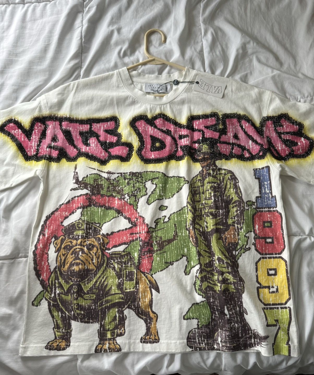 VALE DREAMS 1997 ARMY LOGO T SHIRT