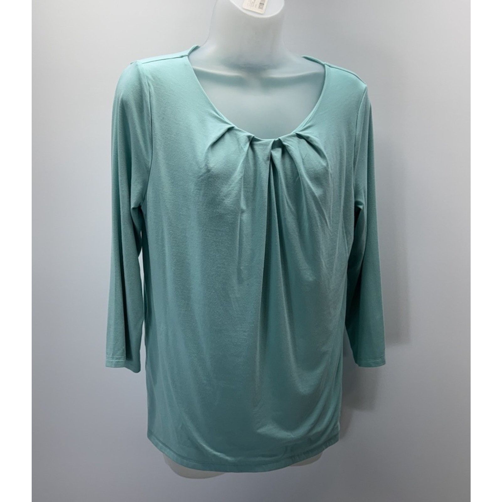 Other Talbots Top Women M Blue Scoop Neck Tee Rayon Stretch Casual Size M / US 6-8 / IT 42-44 - 1 Thumbnail