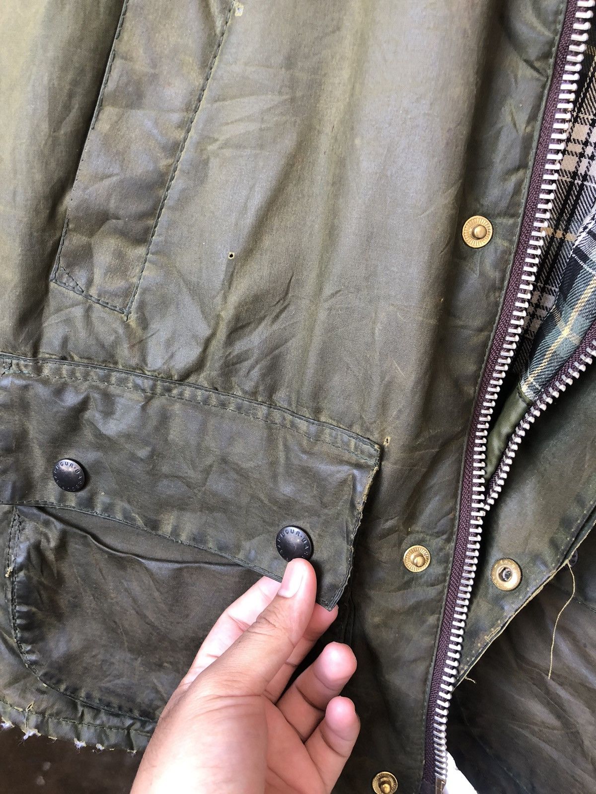 Barbour Nice❗️Vintage Barbour Distressed Wax Vest Jacket Size US S / EU 44-46 / 1 - 18 Thumbnail