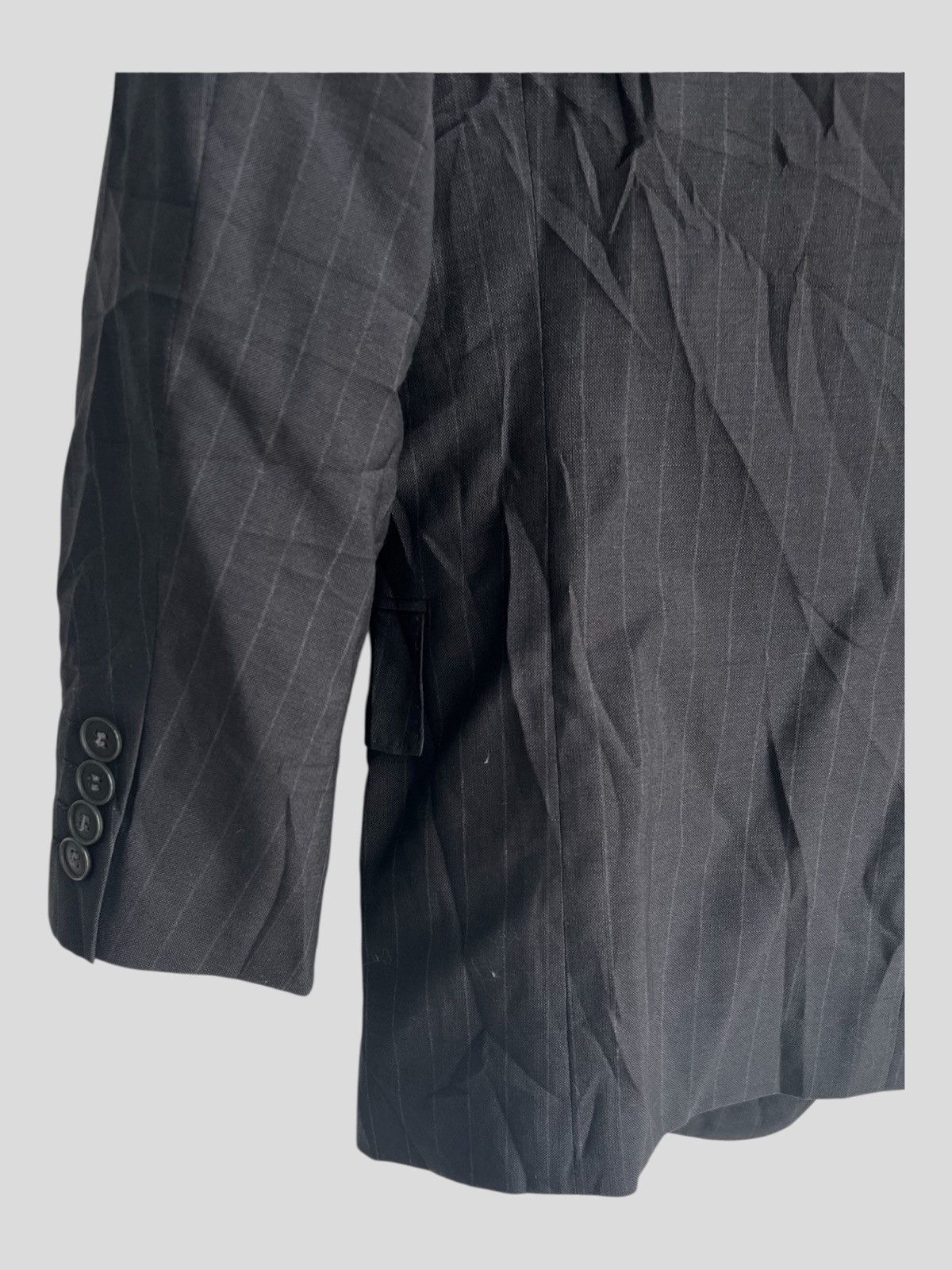 Yves Saint Laurent 1990s Yves Saint Lauren Pinstripe Black Casual/Formal Blazer Size US M / EU 48-50 / 2 - 5 Thumbnail