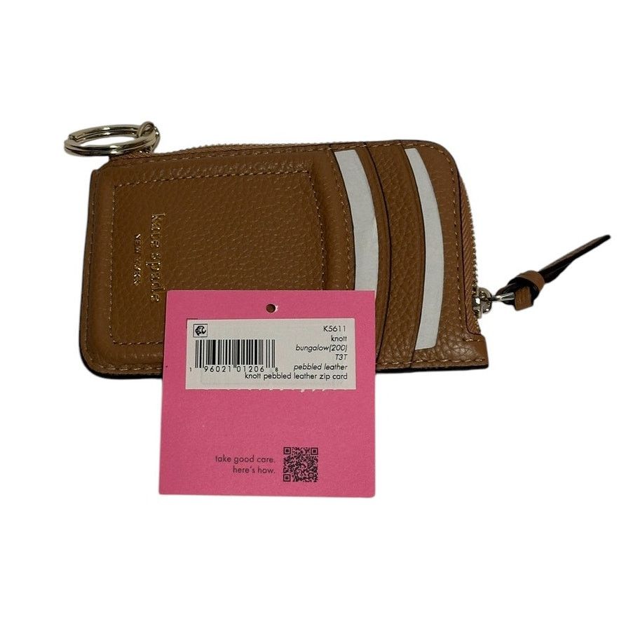 Kate Spade Kate Spade New York Knott Pebbled Leather Zip Card Holder Size ONE SIZE - 6 Thumbnail
