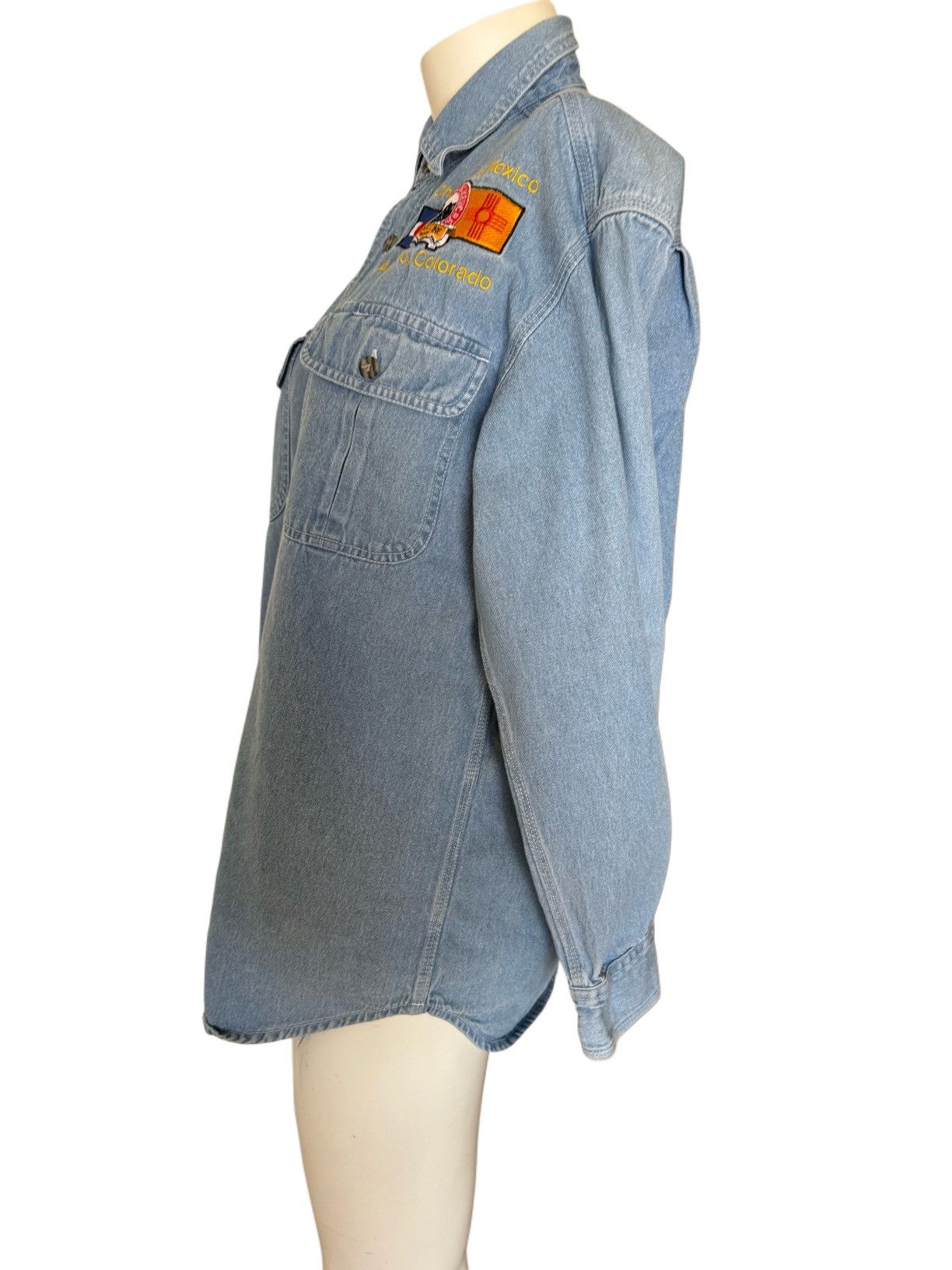 Vintage Cumbres & Toltec scenic railroad denim 90s button up shirt Size M / US 6-8 / IT 42-44 - 2 Thumbnail