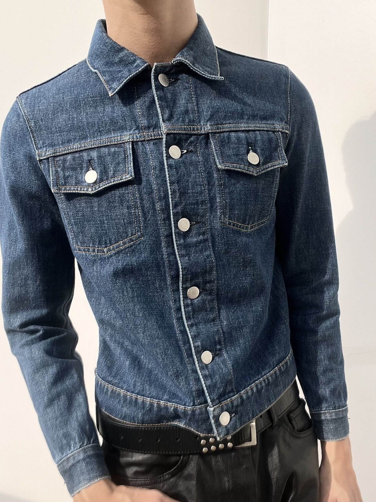 Helmut Lang 1999 Coated Denim Jacket | Grailed