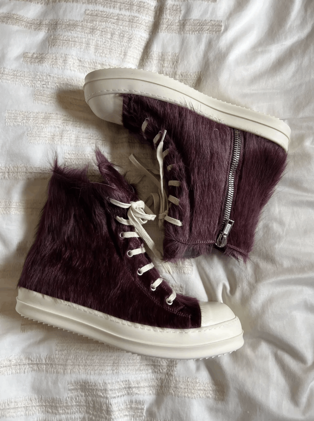 Rick Owens Rick Owens Luxor Pony Hair Ramones Amethyst Rick Owens Rick Owens Luxor Pony Hair Ramones Amethyst