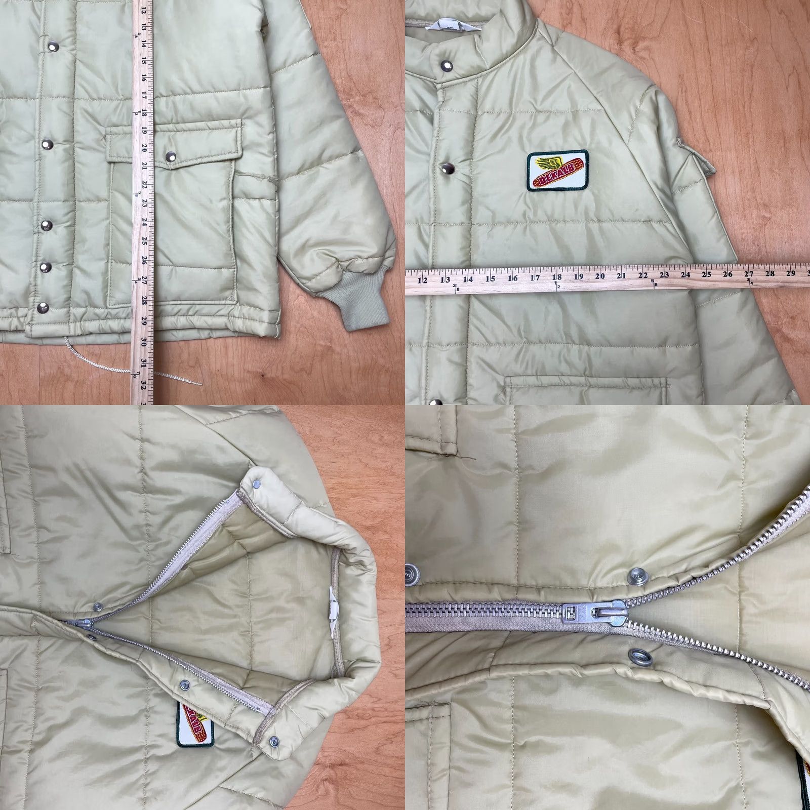 Vintage VINTAGE Trojan Beige Long Sleeve Puffer Jacket Adult XL (Fits 2XL) Full Button & Zip Mens Size US XXL / EU 58 / 5 - 8 Thumbnail