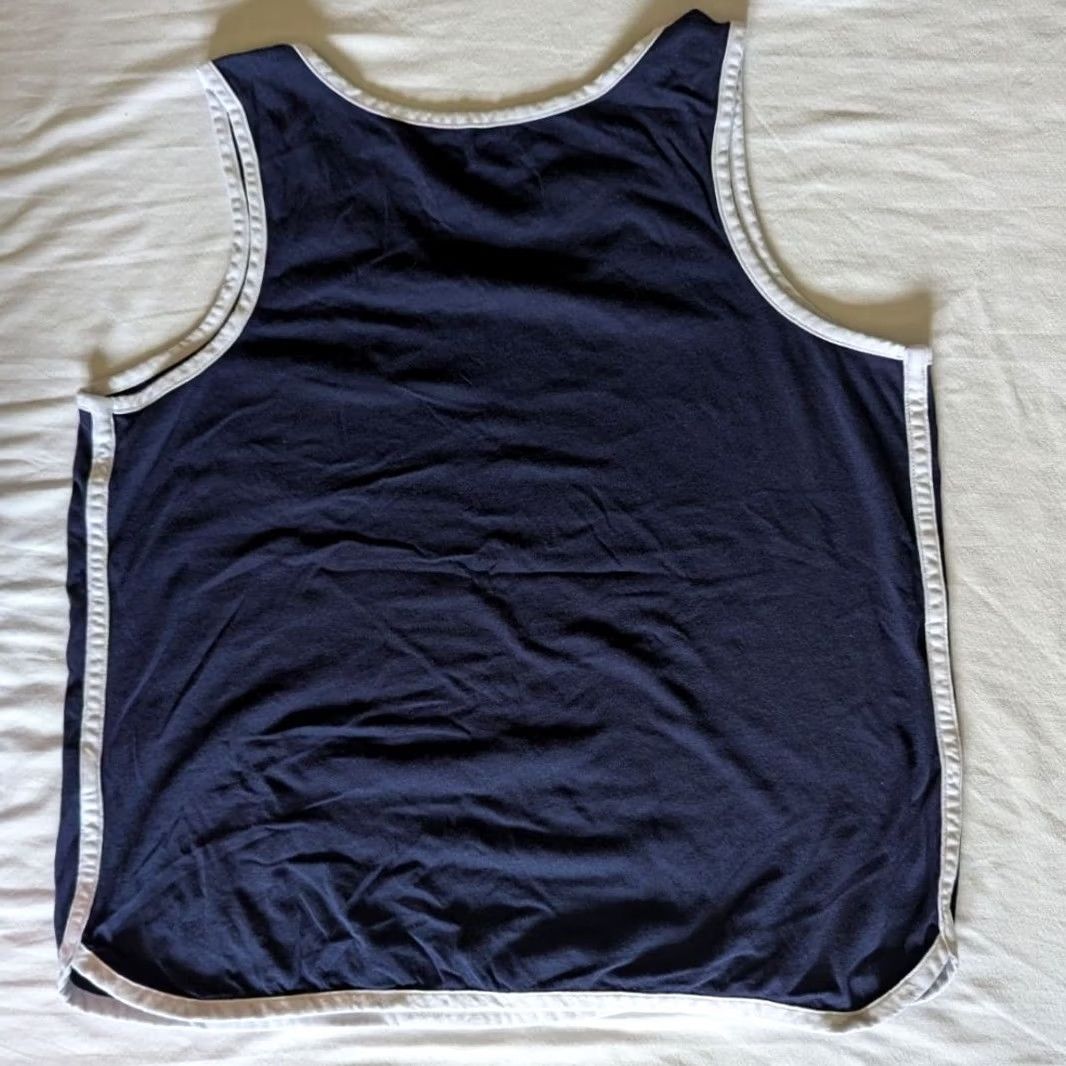 Nautica Nautica Tank Top Navy Blue Contrast Trim Pocket Sleeveless M Womens Casual Beach Classic Size M / US 6-8 / IT 42-44 - 2 Thumbnail