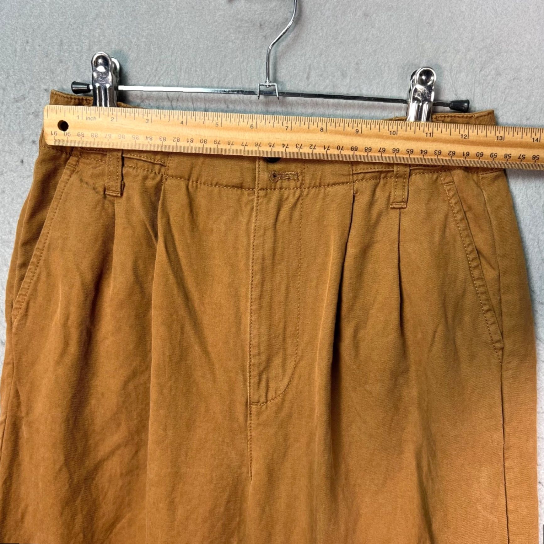 Madewell Madewell Pants Womens 00 Harlow Wide-Leg Brown Twill Linen Lyocell Cotton Blend Modern Chino 27in Inseam Womens Size 24" / US 00 / IT 34 - 6 Thumbnail
