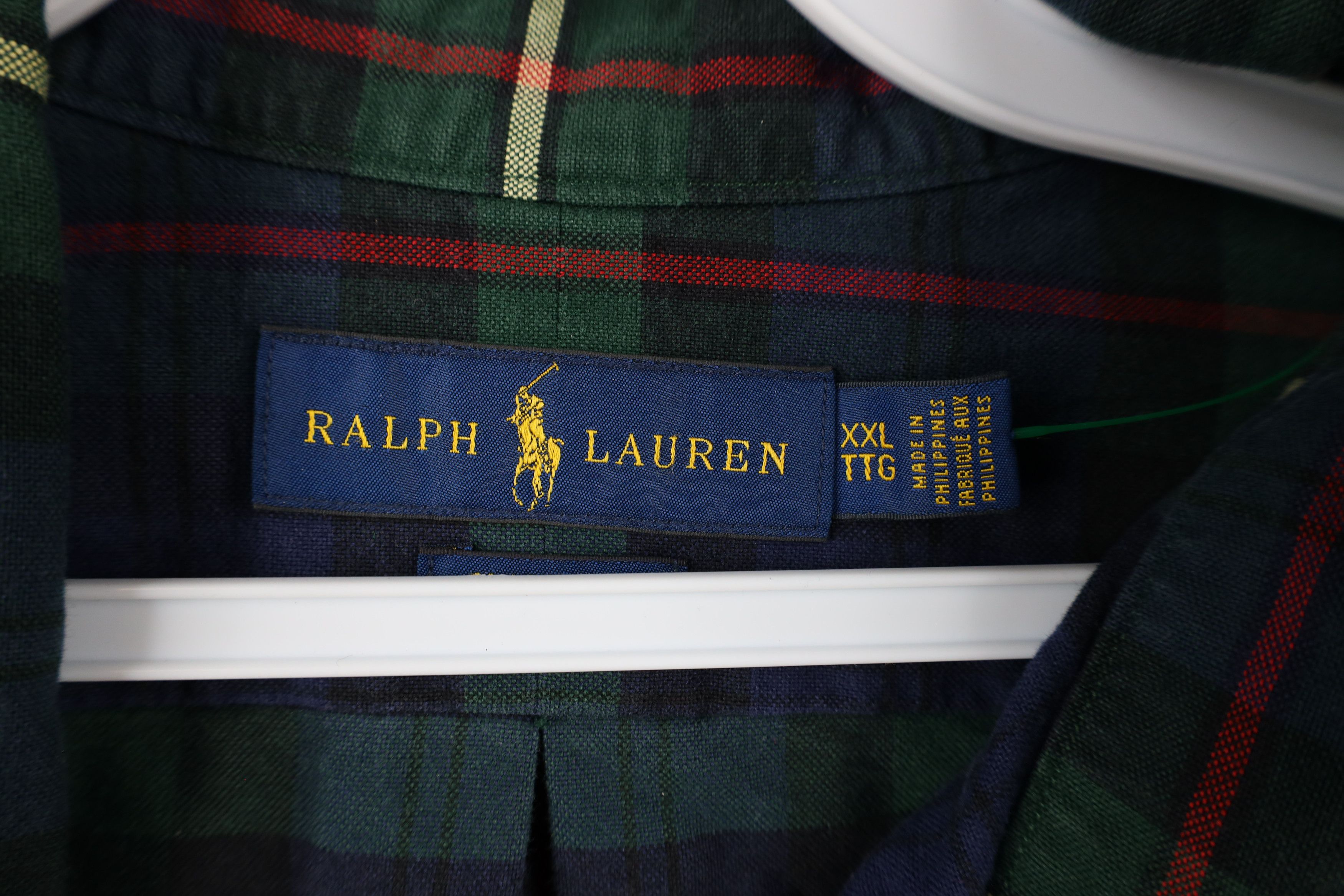 Ralph Lauren × Vintage Vintage Ralph Lauren Collared Button Down Shirt Plaid Size US XXL / EU 58 / 5 - 5 Thumbnail