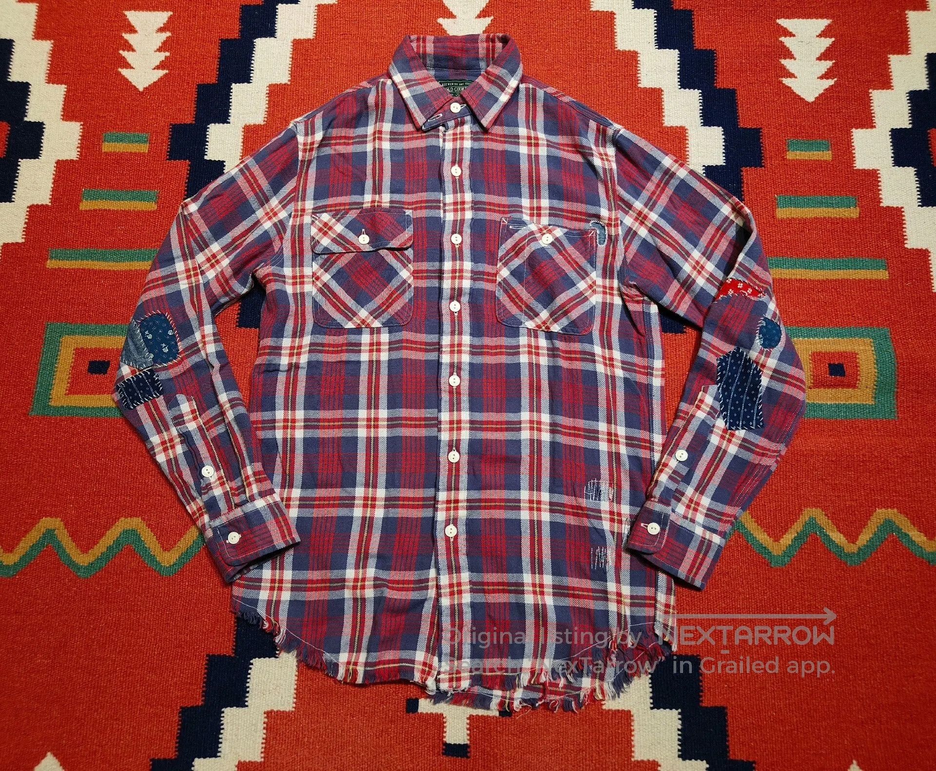 Polo Ralph Lauren Polo Country RL Distressed Flannel Shirt. Size US XS / EU 42 / 0 - 1 Thumbnail