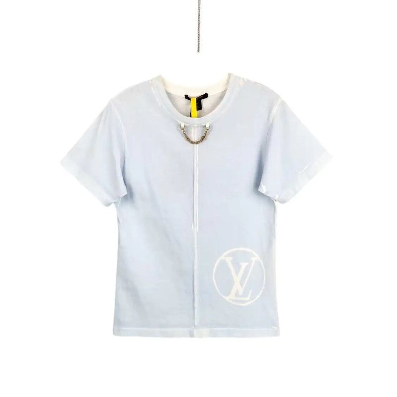 Louis Vuitton Louis Vuitton Light Blue Cotton T-Shirt for Women 0089 Size XS / US 0-2 / IT 36-38 - 1 Thumbnail