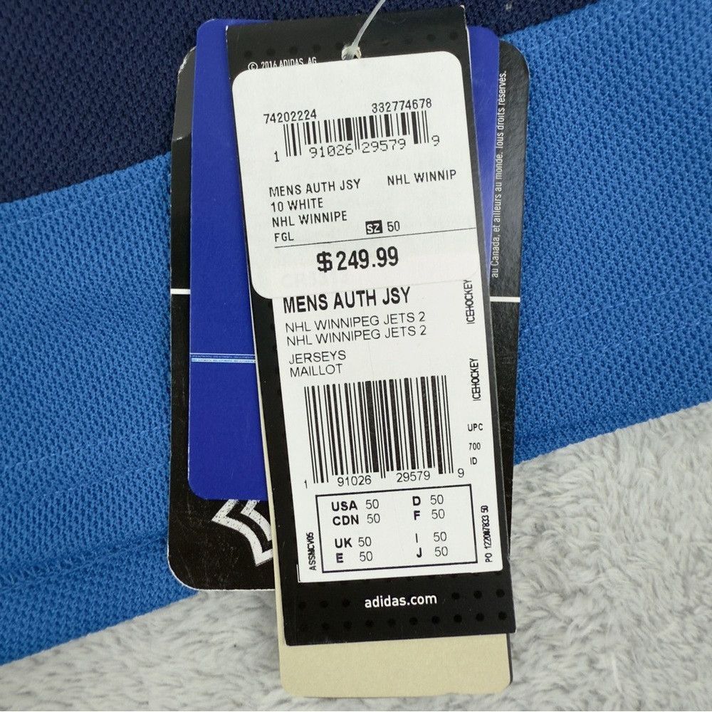 Adidas Winnipeg Jets NWT Men's Size 50 US Patrik Laine Adidas Auth Size US M / EU 48-50 / 2 - 5 Thumbnail