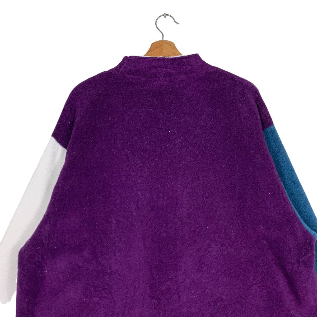 Japanese Brand LOUIS VERSUS Big Logo Colorblock Pullover Fleece #1259-C57 Size US M / EU 48-50 / 2 - 8 Thumbnail