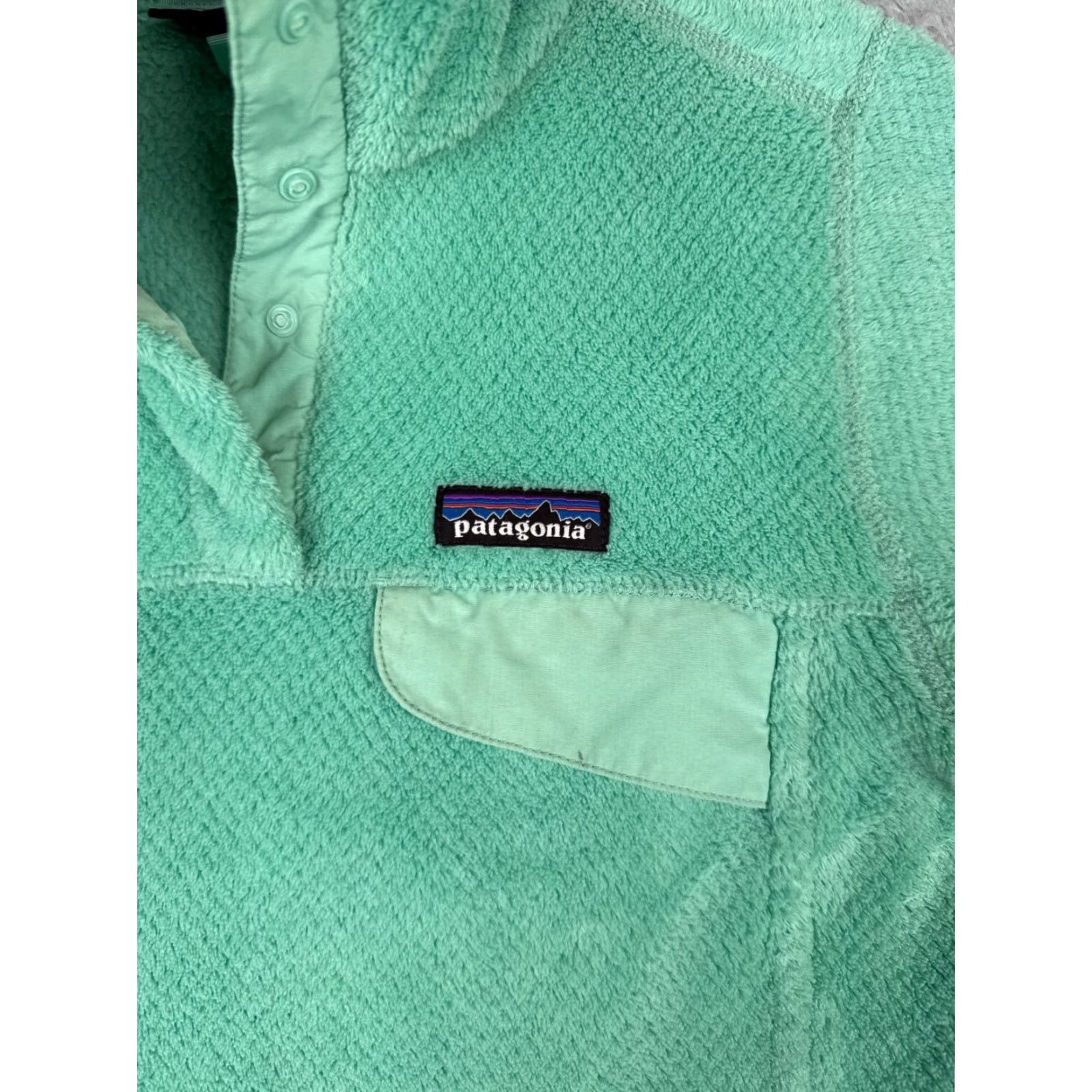 Patagonia Patagonia Sweater Women's Small Green Re-Tool Snap-T Pullover Mock Neck Fleece Sweatshirt Size S / US 4 / IT 40 - 6 Thumbnail