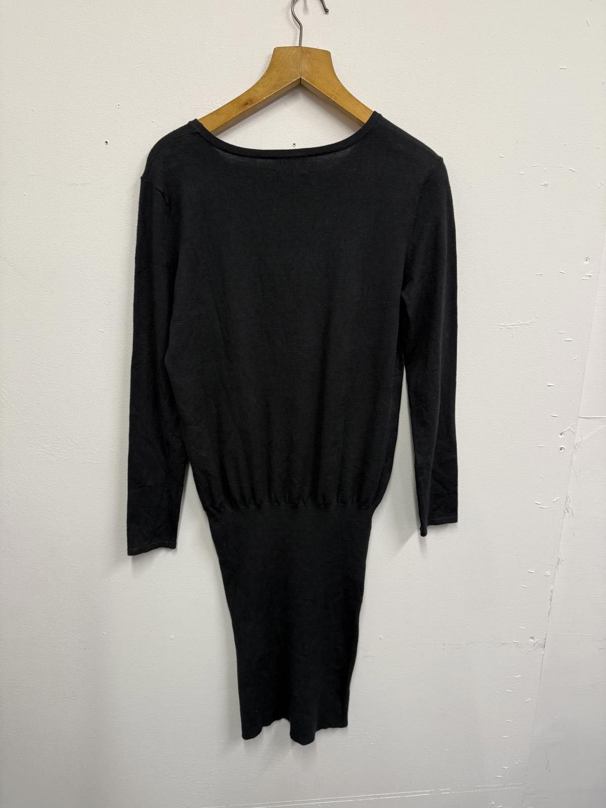 Errolson Hugh Hush Black Long Sleeve Knit Dress Size S / US 4 / IT 40 - 2 Thumbnail