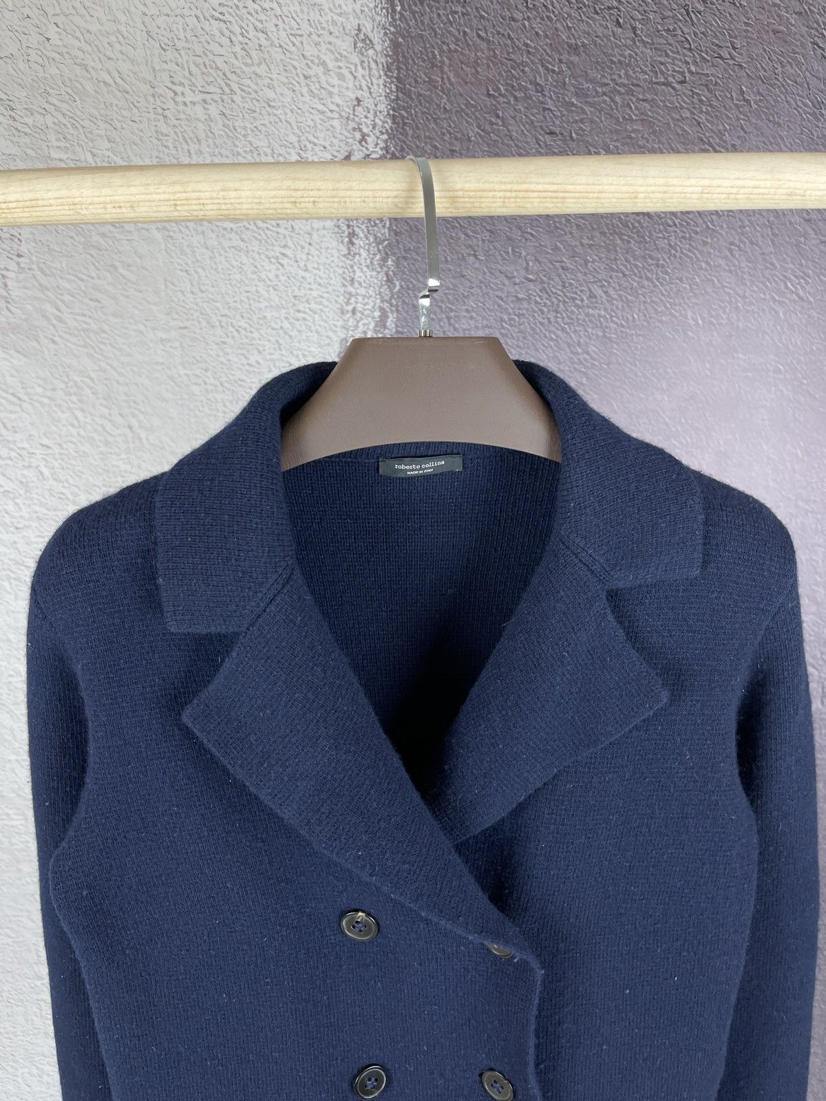 Roberto Collina Roberto Collina navy blue double breasted wool cardigan Size M / US 6-8 / IT 42-44 - 7 Thumbnail