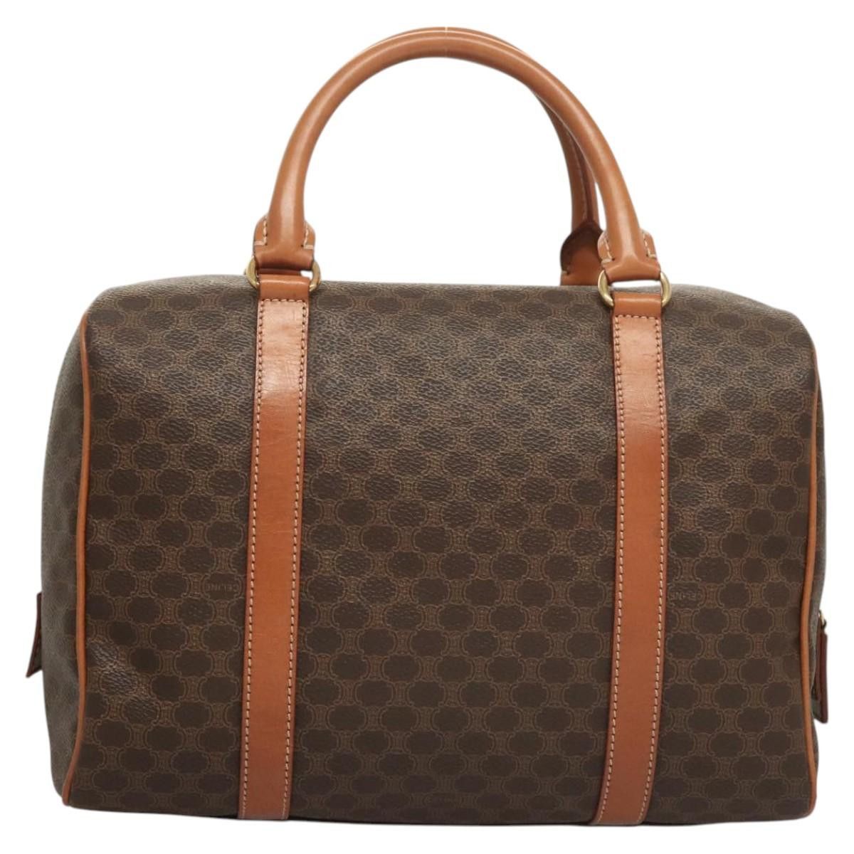 Celine CELINE Macadam Canvas Hand Bag Pvc Leather Brown Gold Size ONE SIZE - 2 Thumbnail