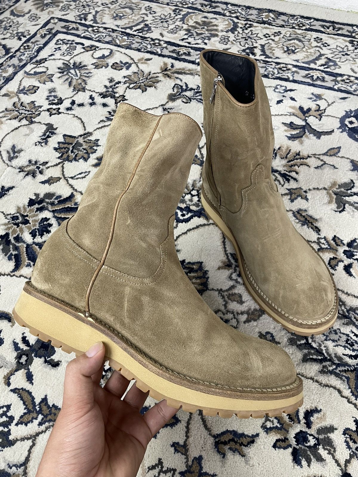 Officine Creative Nonnative x Officine Creative Suede Zip up Boots | Grailed