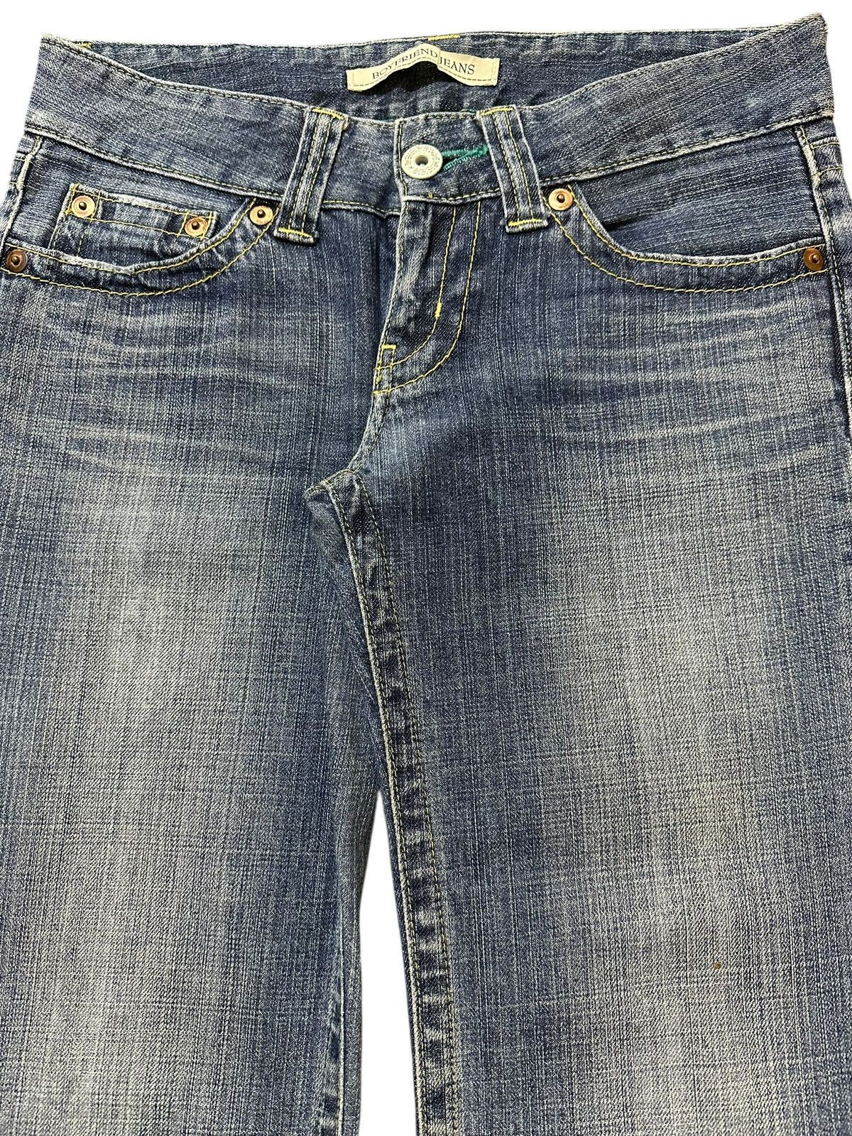 Uniqlo Vintage Japanese Uniqlo Blue Stone Wash Bootcut Wide Leg Size US 31 - 4 Thumbnail