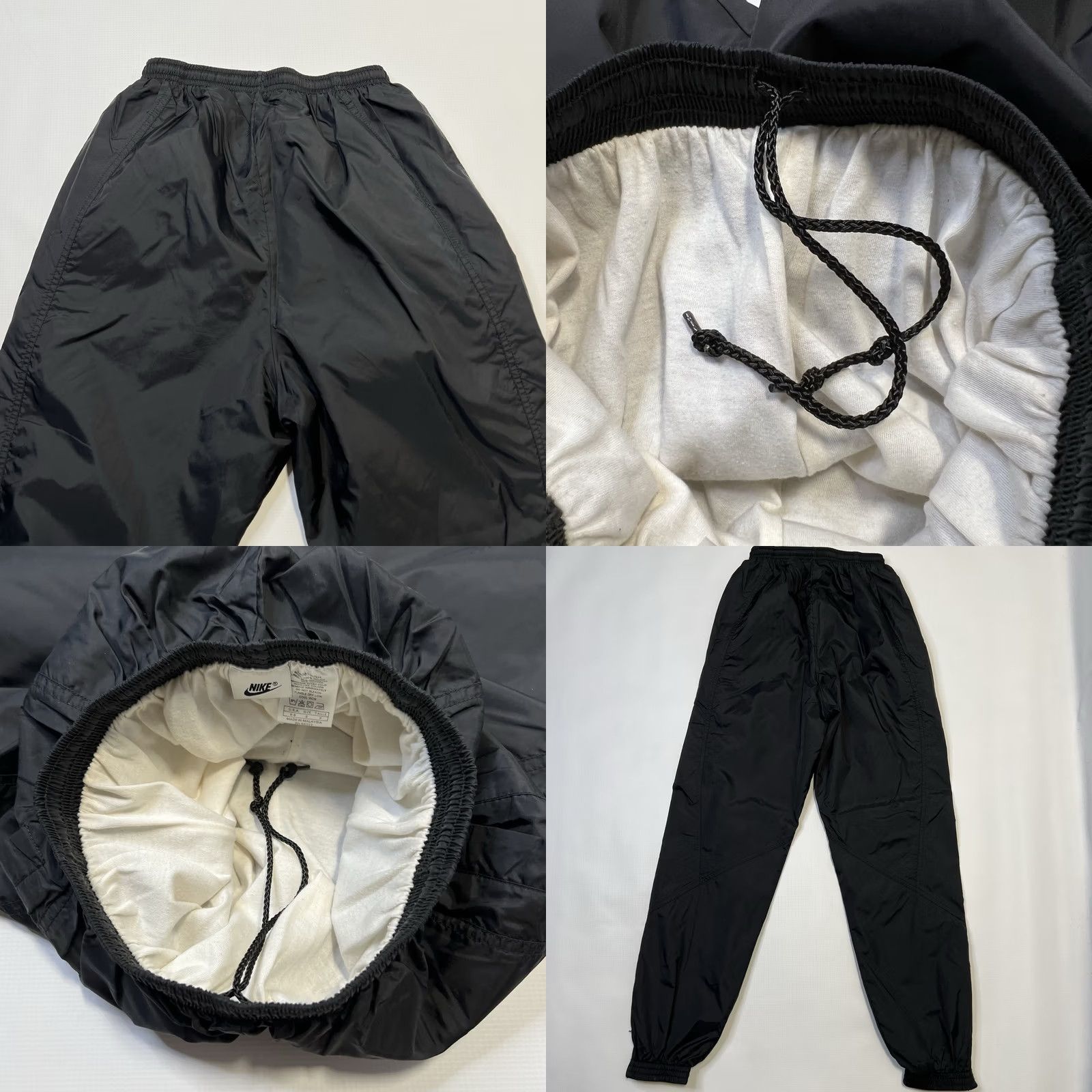 Nike VINTAGE Nike Jogger Track Pants Womens S Black Lined Windbreaker Zip Ankle Size 28" / US 6 / IT 42 - 9 Thumbnail