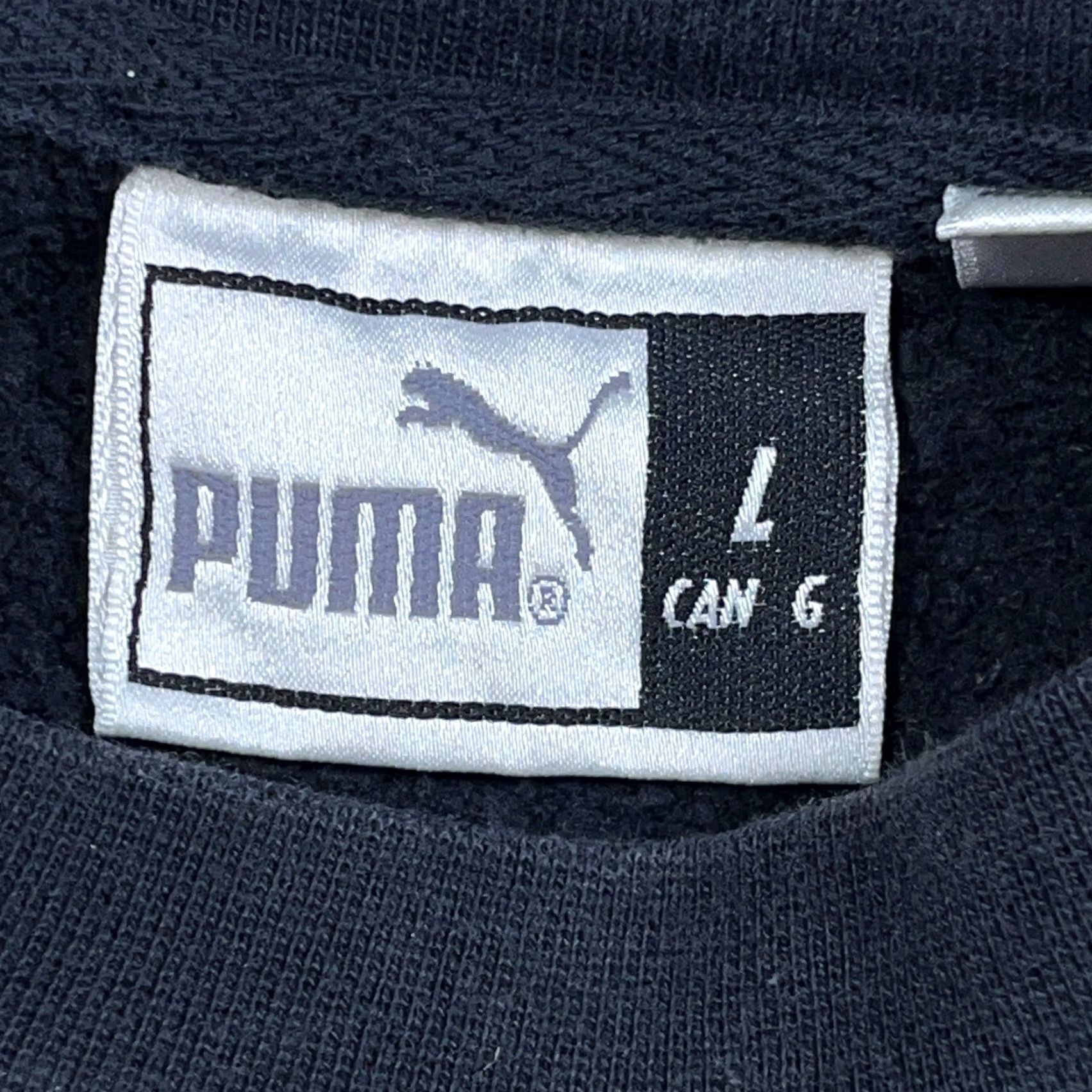 Puma VINTAGE PUMA Sweatshirt Men L Black Crewneck Logo Embroidered 90s Retro Pullover Sweatshirt - Cotton Blend Heavyweight Size US L / EU 52-54 / 3 - 5 Thumbnail
