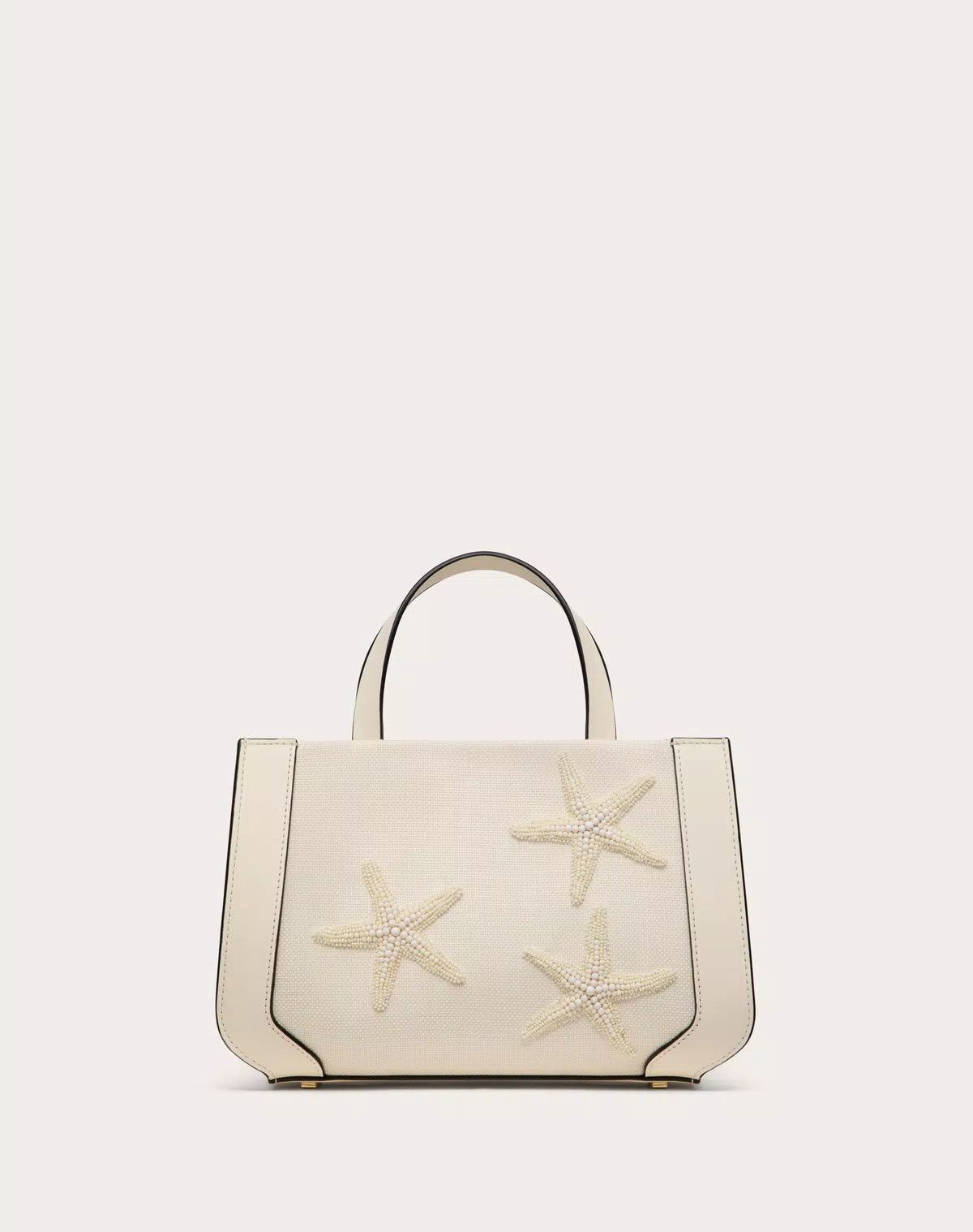 Valentino o1s1wg110625 Size: OS/Escape Small Raffia Hand Bag in White Size ONE SIZE - 3 Thumbnail