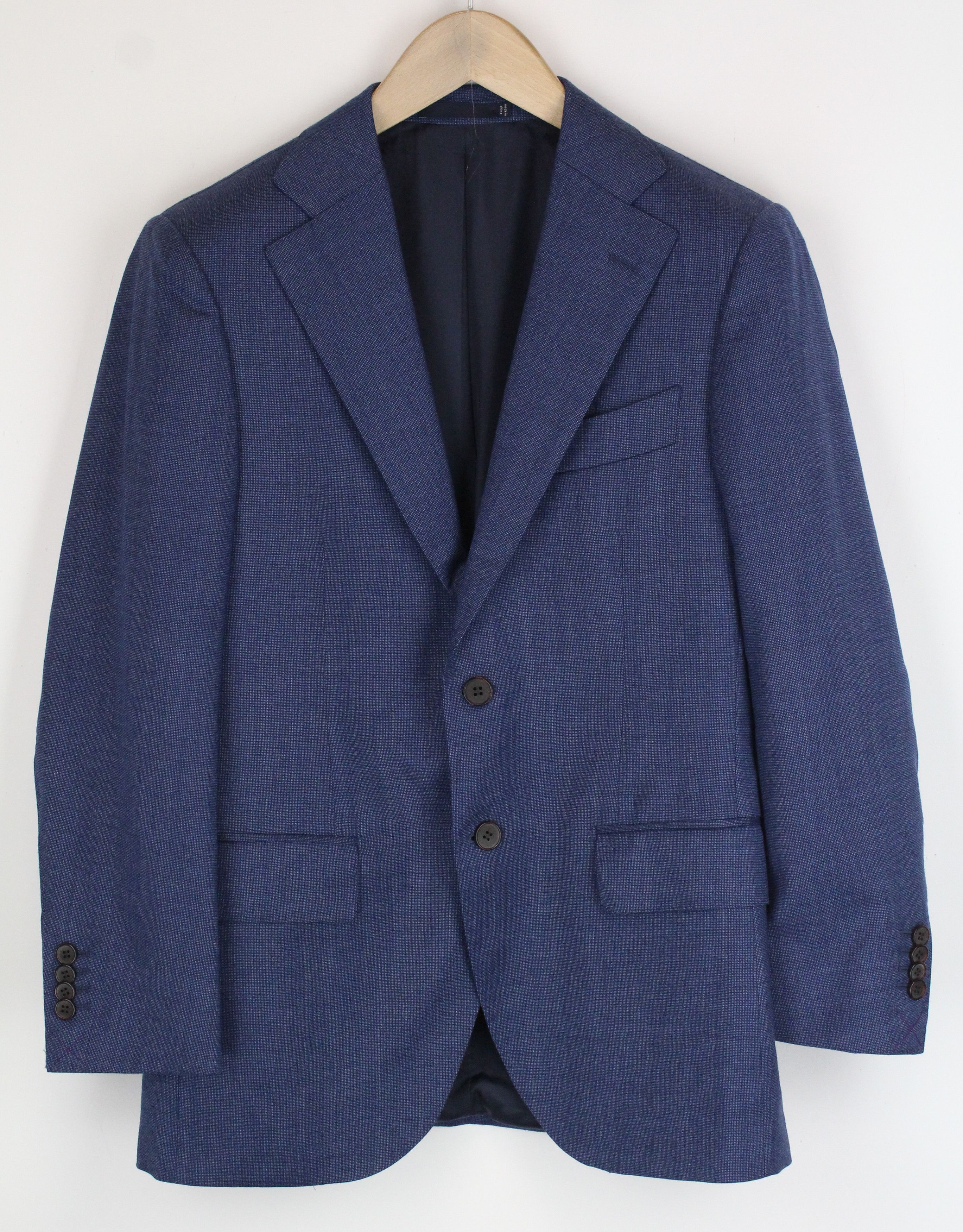 Suitsupply LAZIO UK36S Slim Blue Wool Pleated Suit 61043 Size 36S - 2 Thumbnail