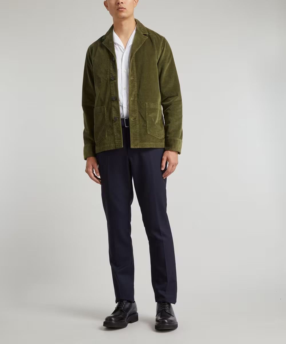 Officine Generale o1mle1025 Banjamin Modal Corduroy Jacket in Green Size US S / EU 44-46 / 1 - 2 Thumbnail