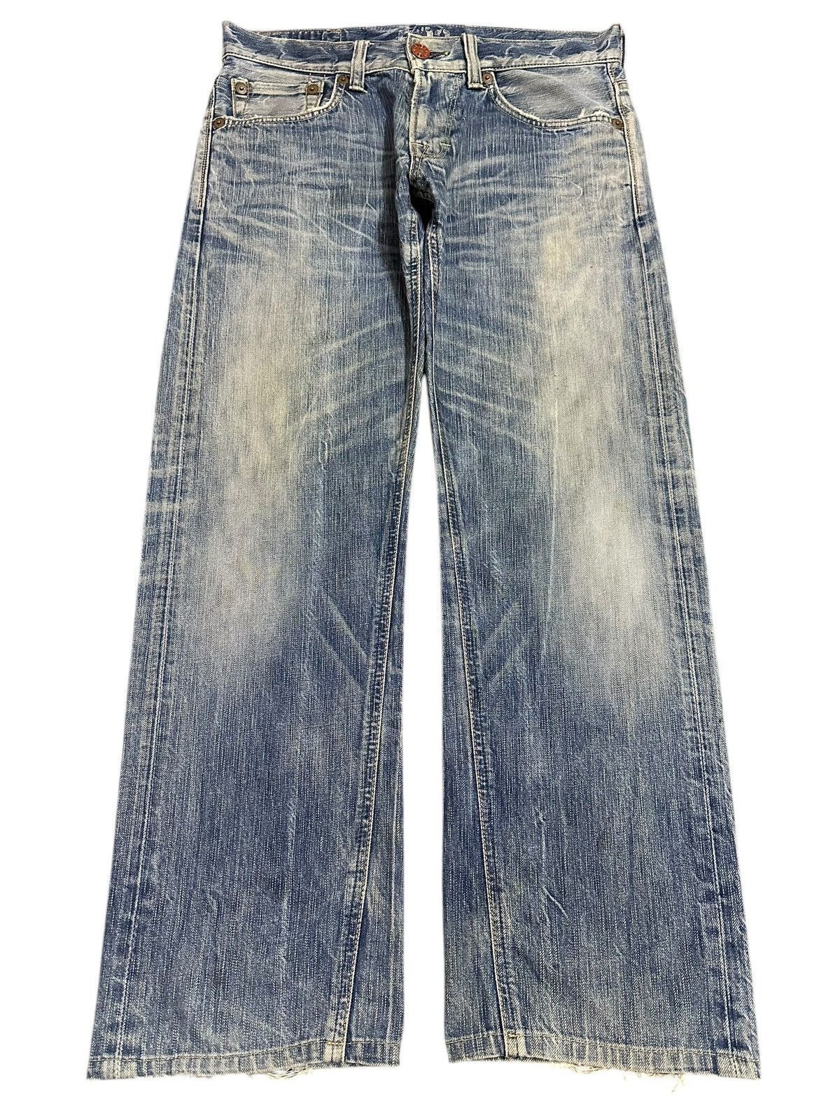 Edwin Vintage Edwin Blue Faded Wash Style Loose Jeans Size US 33 - 1 Thumbnail