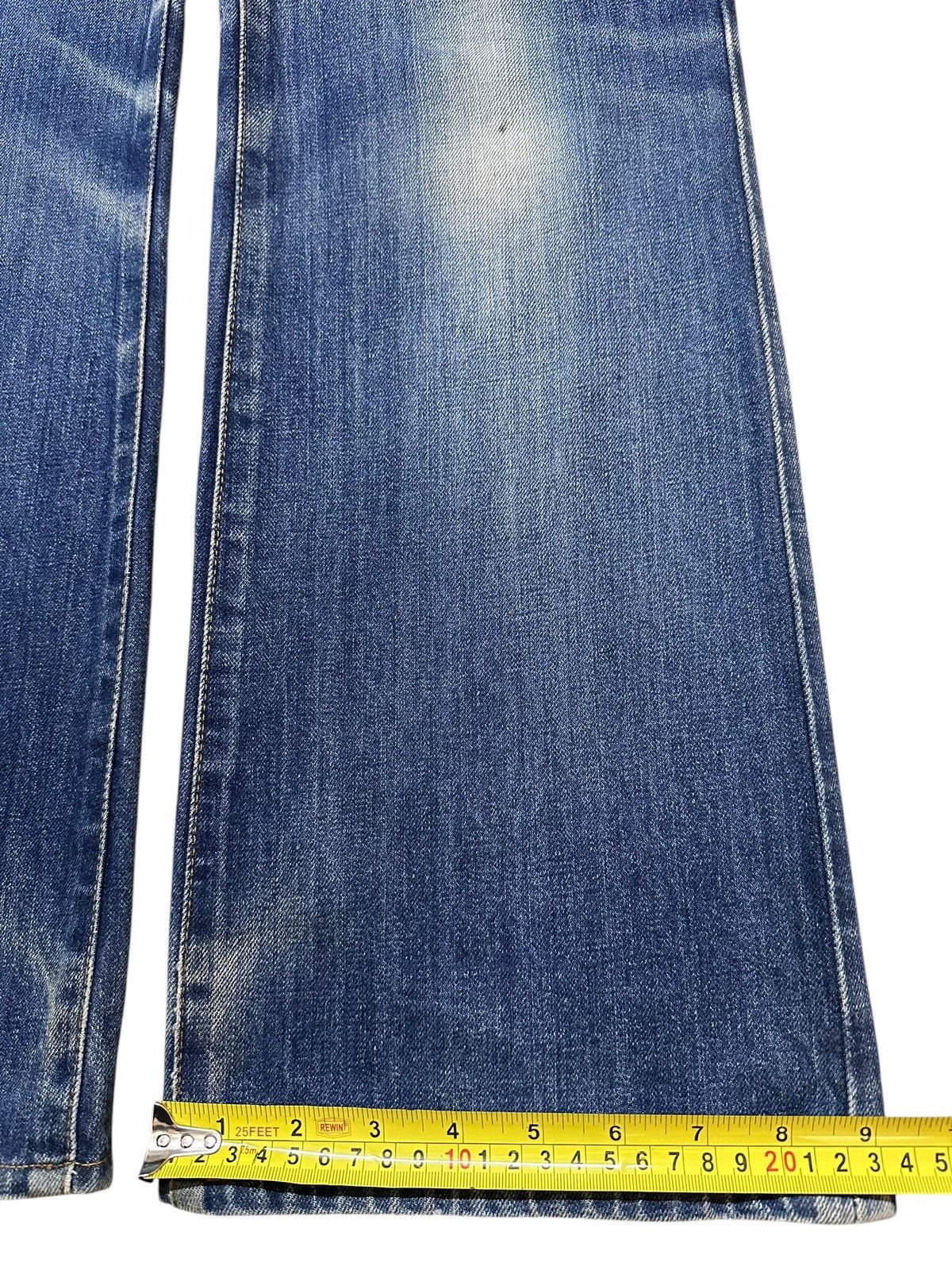 Edwin Vintage Edwin 601 Blue Faded Wash Style Wide Leg Jeans Size US 32 / EU 48 - 17 Thumbnail