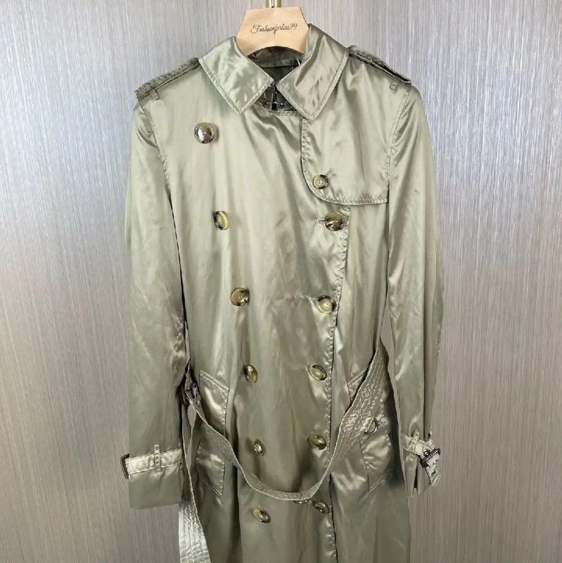 Burberry Burberry Spring Autumn Gold Nylon Coat Size XS / US 0-2 / IT 36-38 - 1 Thumbnail