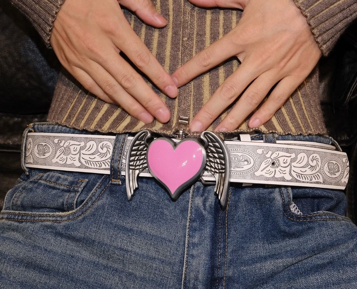Japanese Brand × Vintage Outdoor retro heart wing buckle belt Size ONE SIZE - 3 Thumbnail
