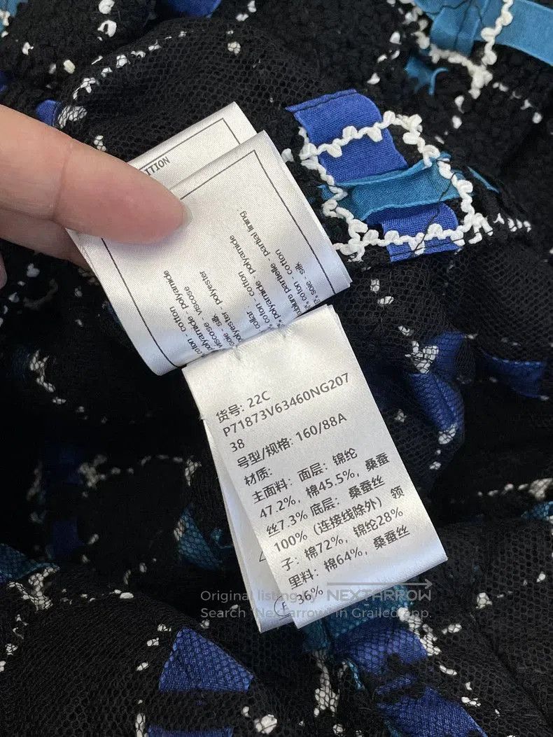 Chanel Chanel 22C Black Blue Plaid Tweed Vest. Size US M / EU 48-50 / 2 - 7 Thumbnail