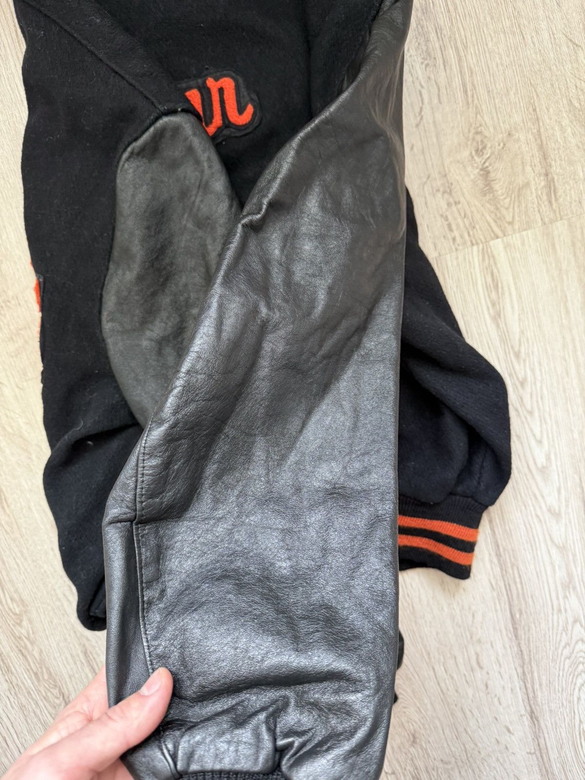 Vintage DeLONG Varsity Jacket Made in USA Wool Size 44
