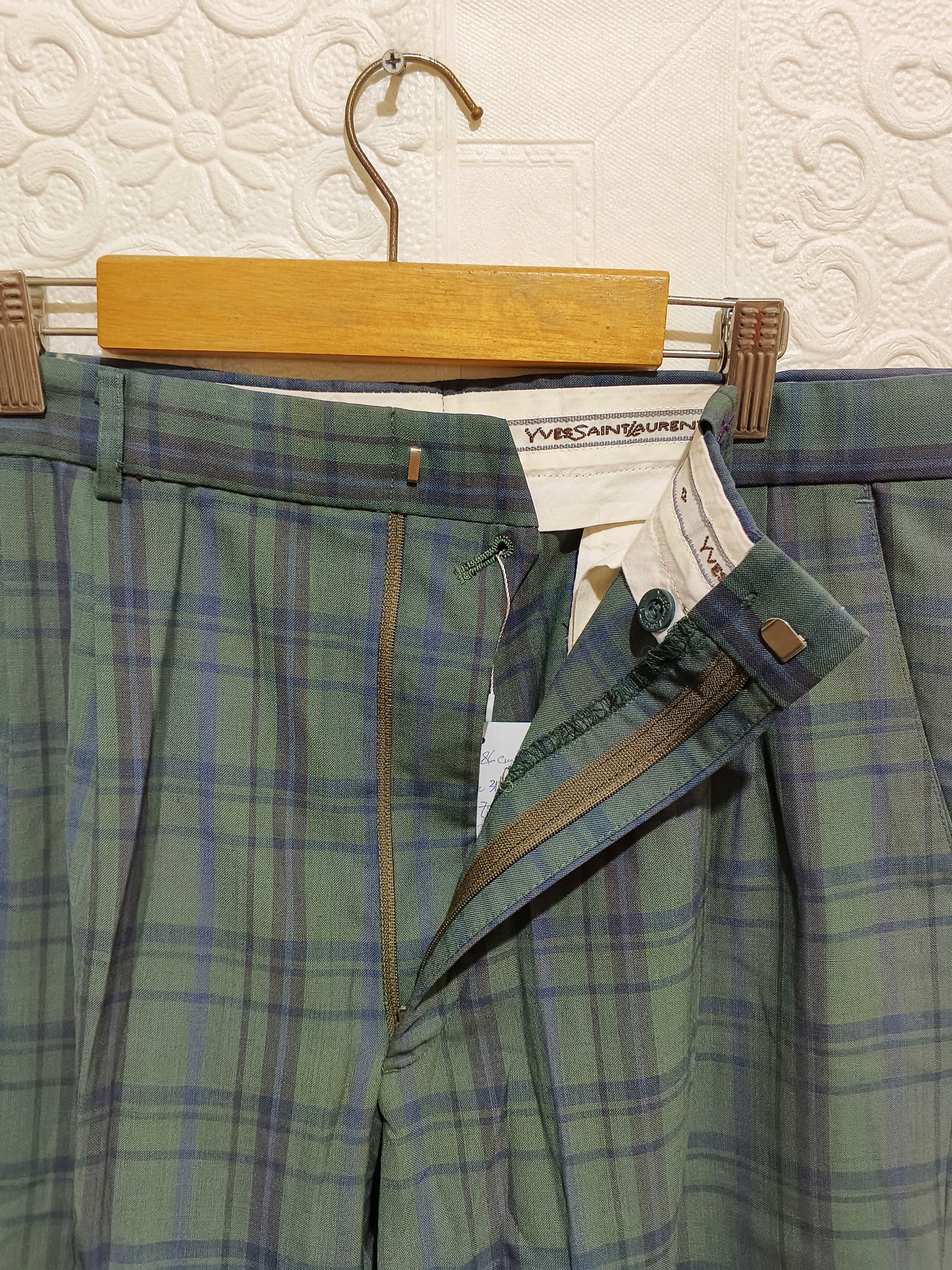 Yves Saint Laurent YVES SAINT LAURENT 90s PLAID PANTS Size US 33 - 5 Thumbnail