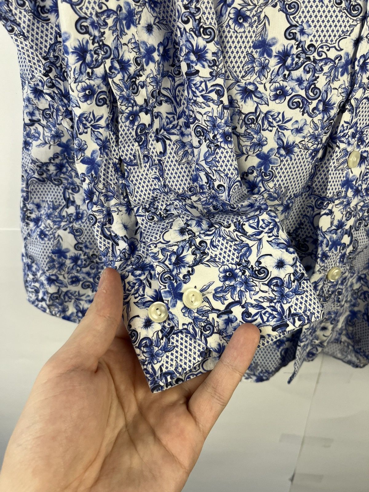 Eton Eton Printed Cotton Long Sleeve Shirt Button Up Size US M / EU 48-50 / 2 - 5 Thumbnail