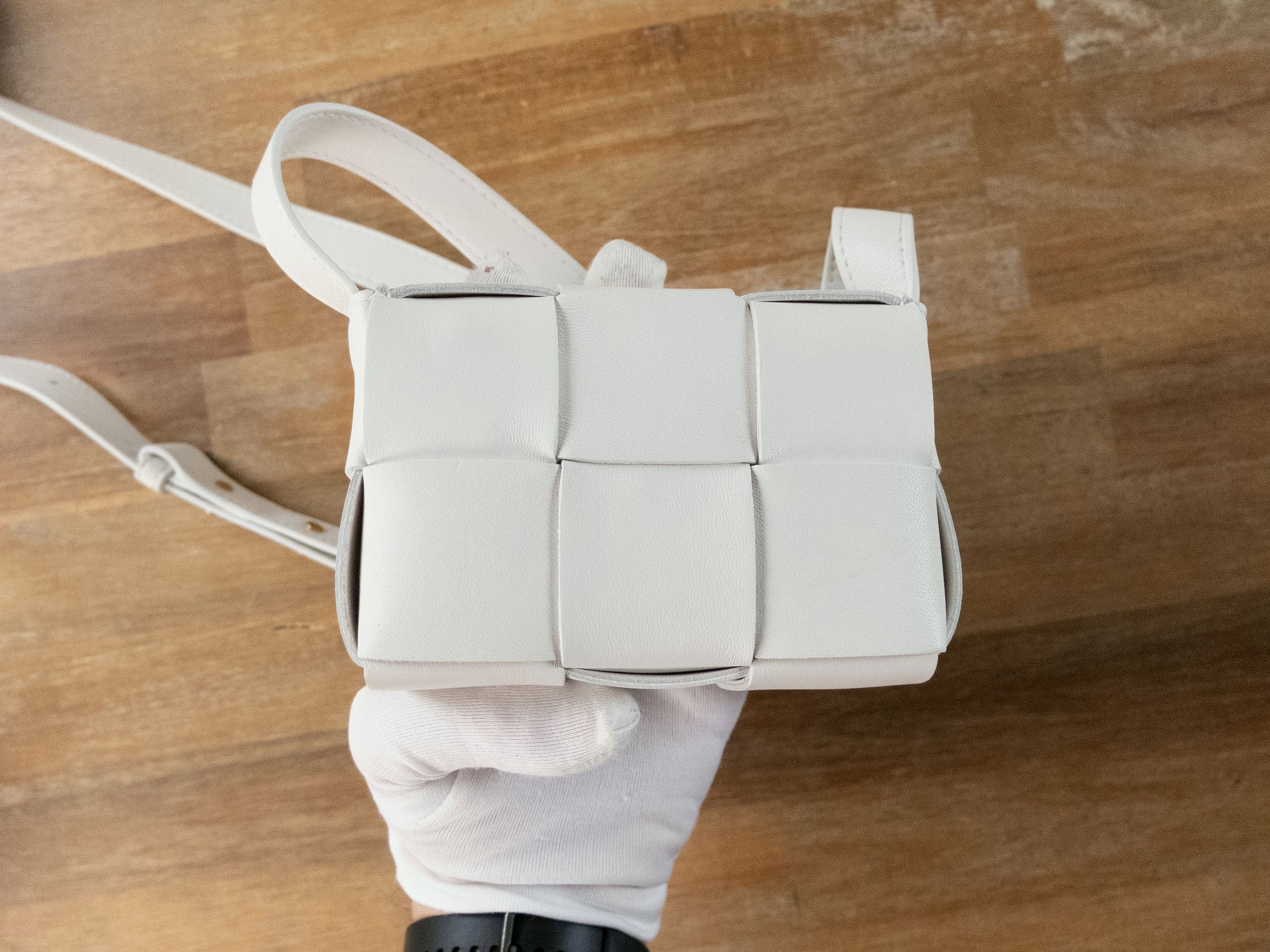 Bottega Veneta BOTTEGA VENETA Candy Cassette white intrecciato leather bag Size ONE SIZE - 5 Thumbnail